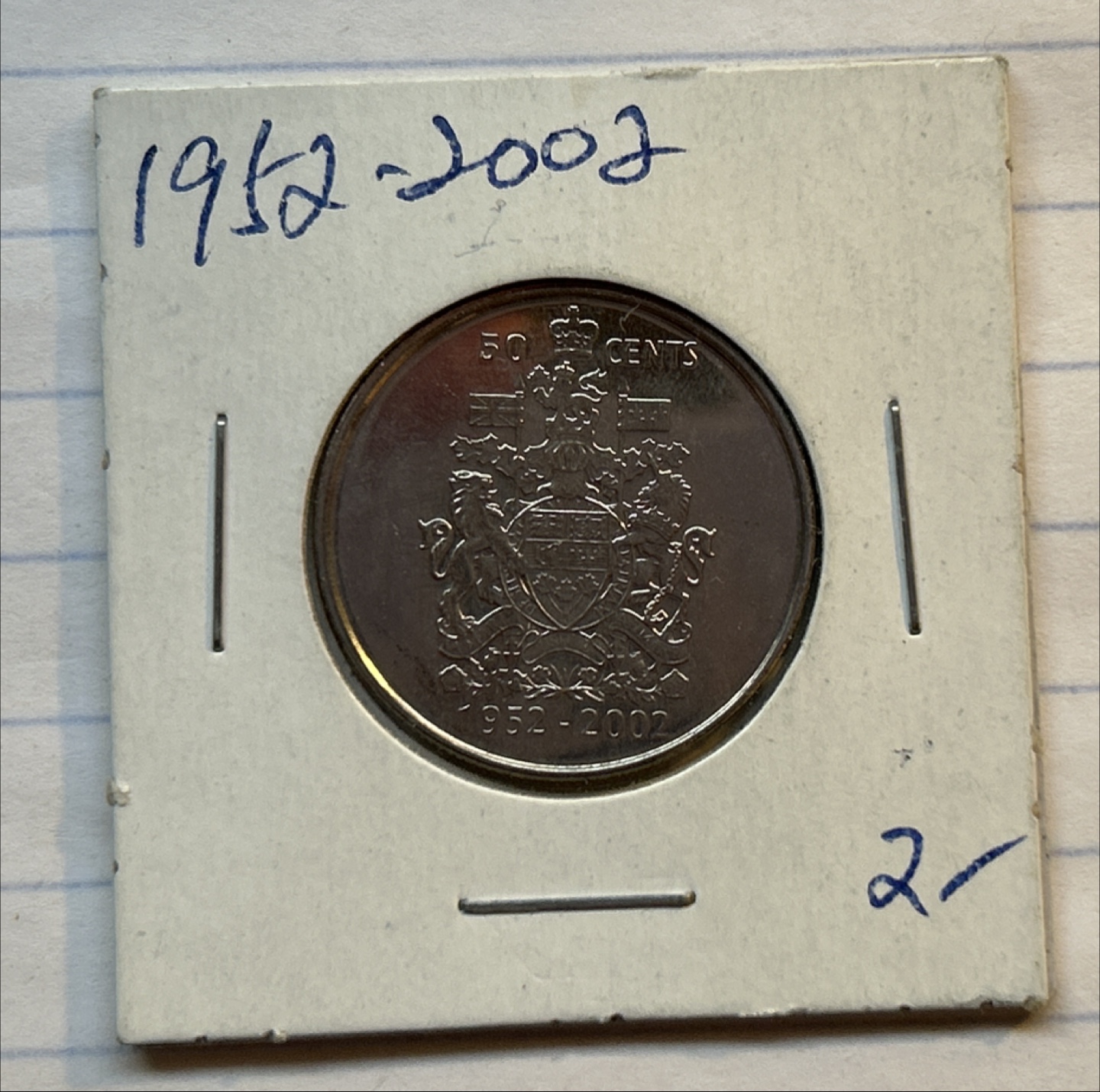 1952-2002 Collectible Canadian 50 Cent Coin