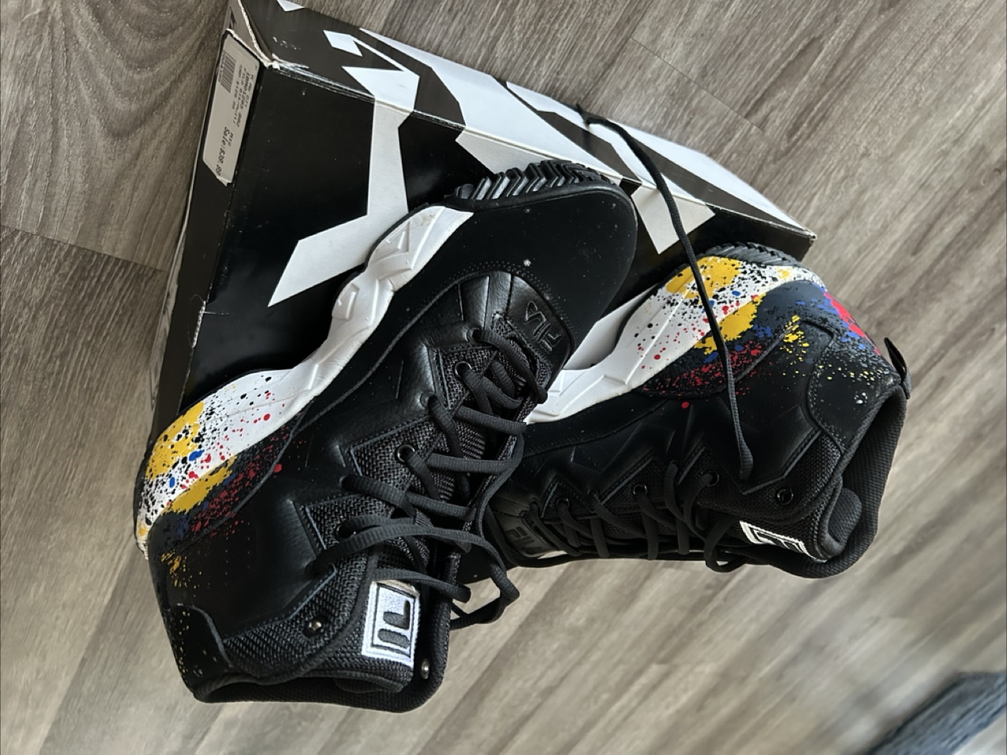 Fila Men's Grunge Mid Black Shoes, Size 12 - photo 2