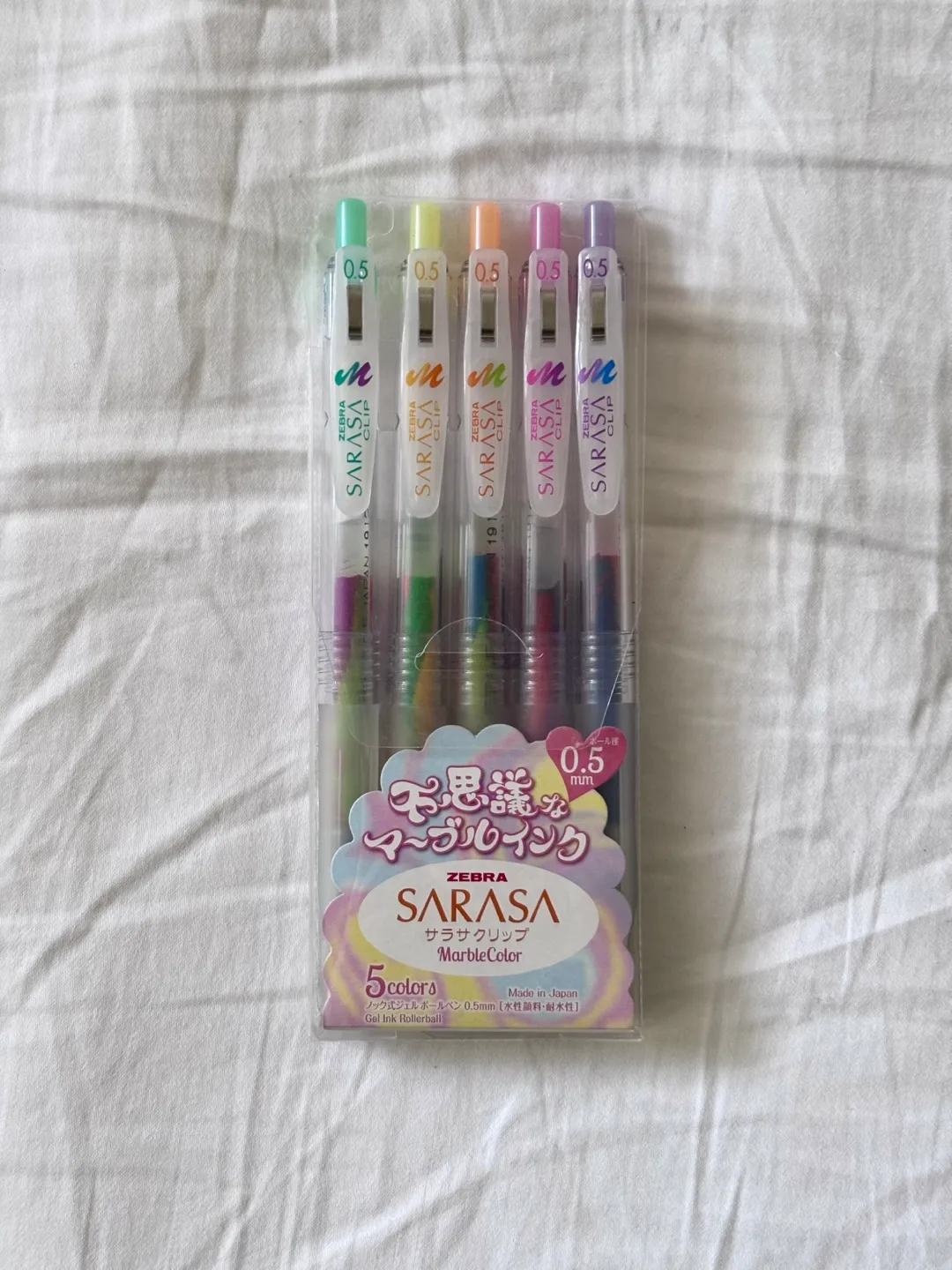 Zebra Sarasa Clip Marble Colour 5-Color Set thumbnail