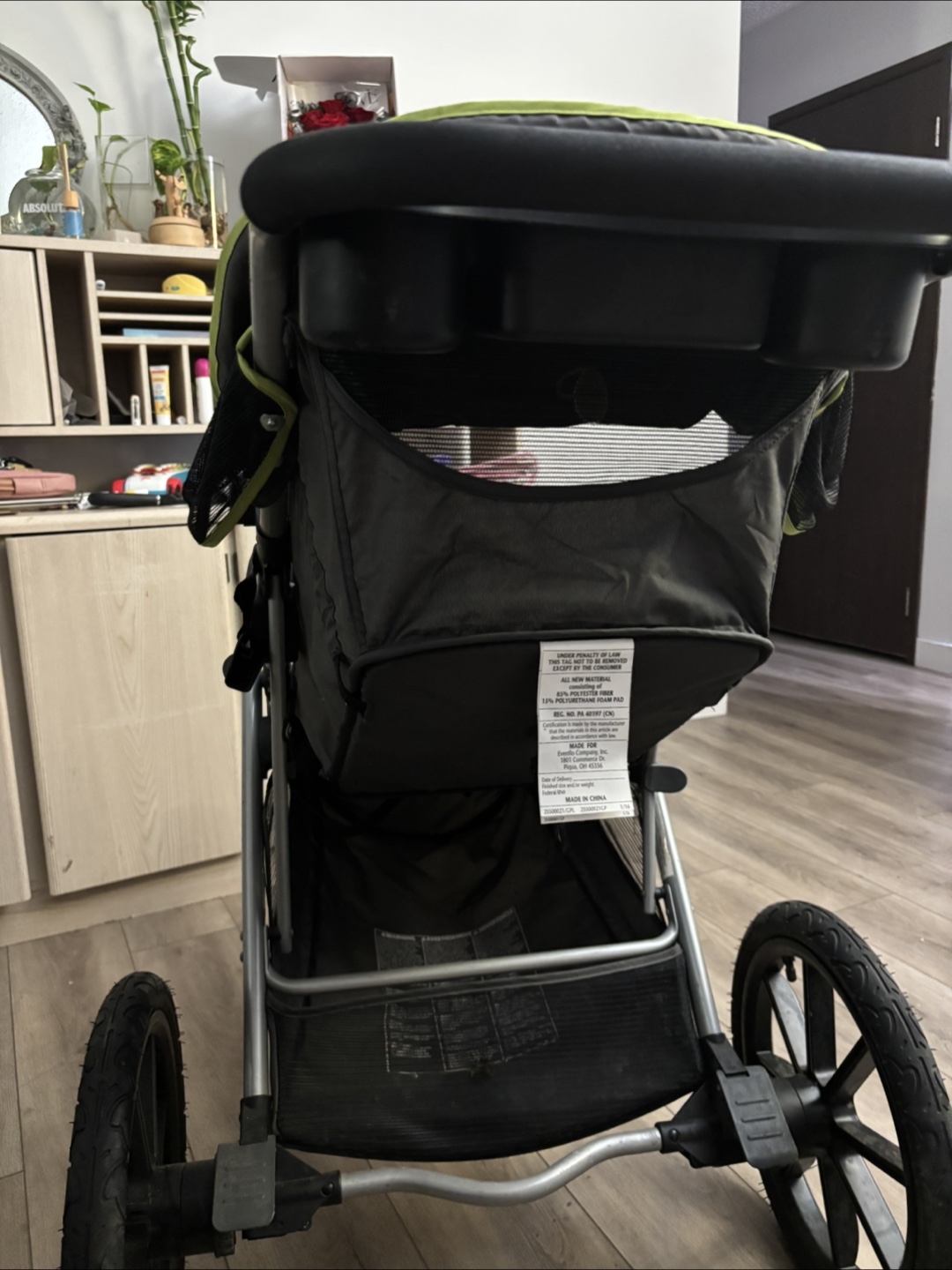 Evenflo Victory Jogging Stroller - Green/Grey - photo 4