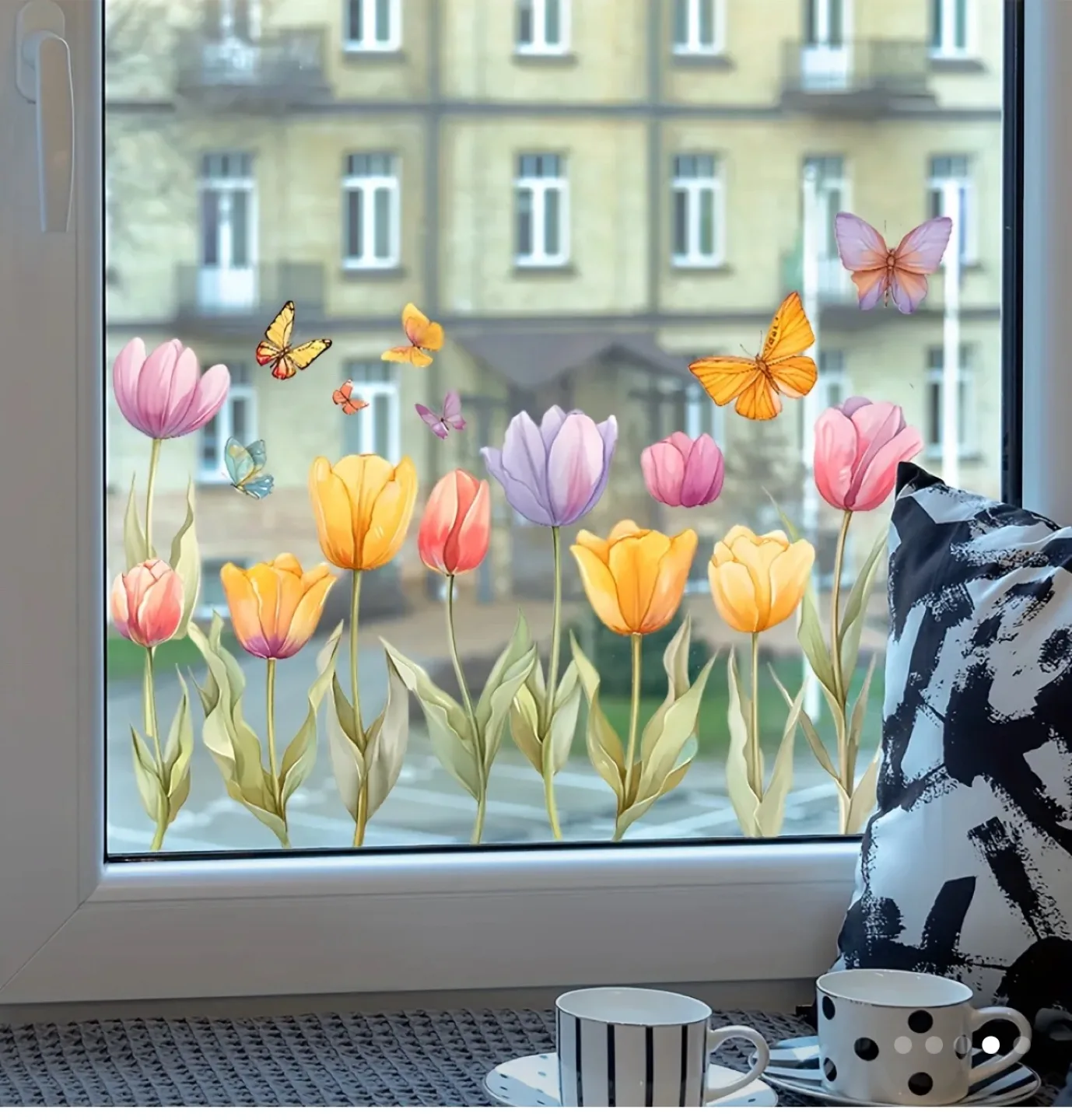 Floral & Butterfly Window Cling - 40x30cm image indicator(2)