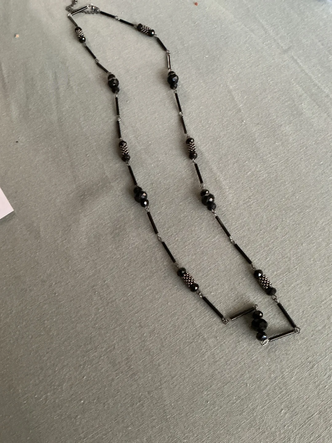 Black Beaded Necklace thumbnail