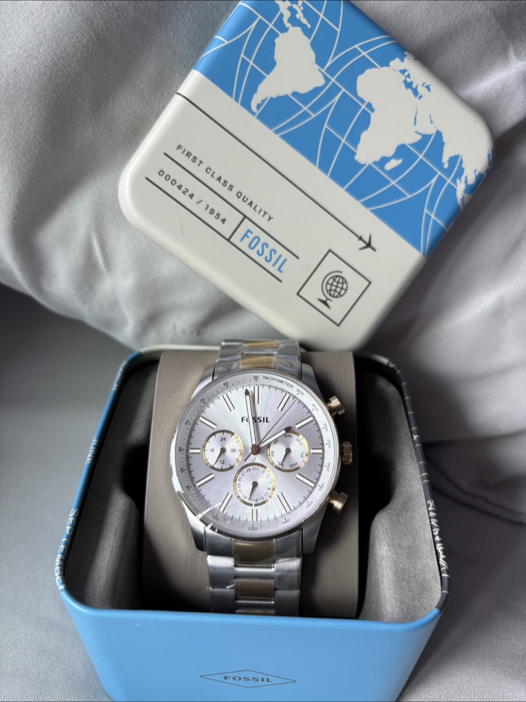 Fossil BQ2693 Silver/Gold Men's Watch