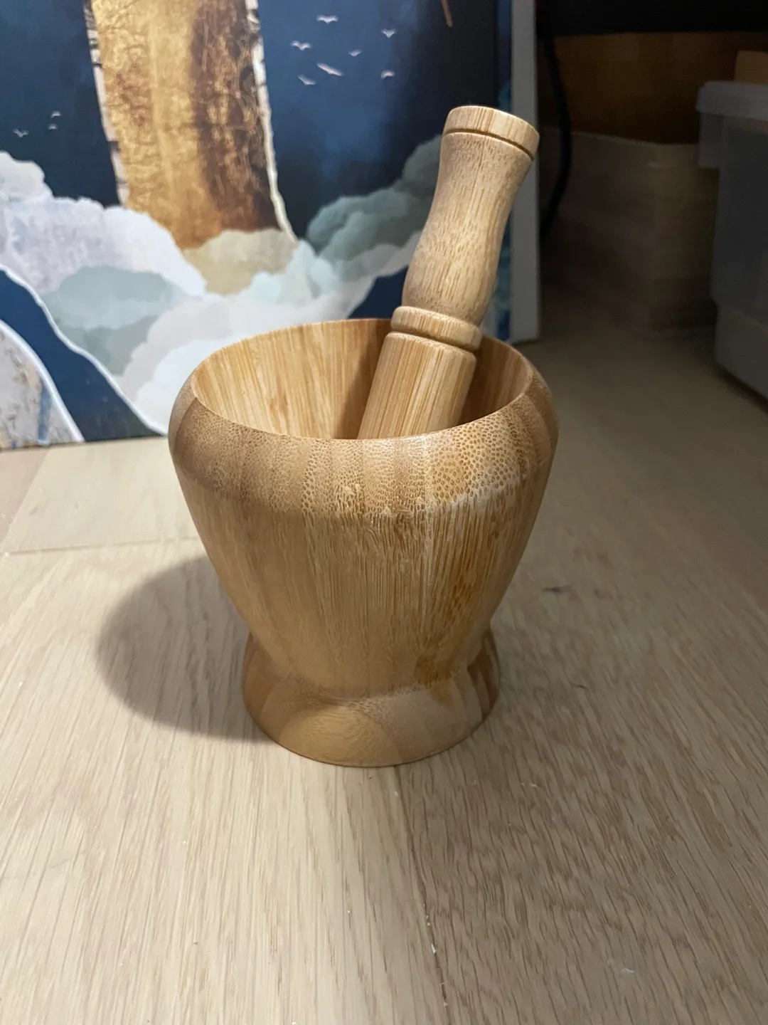 Wooden Mortar and Pestle Set thumbnail