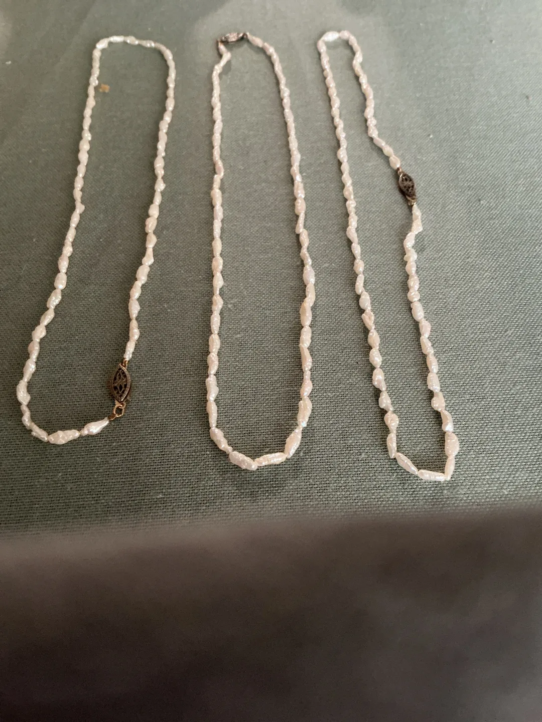 Seed Pearl Strand Necklaces - Set of 3 thumbnail