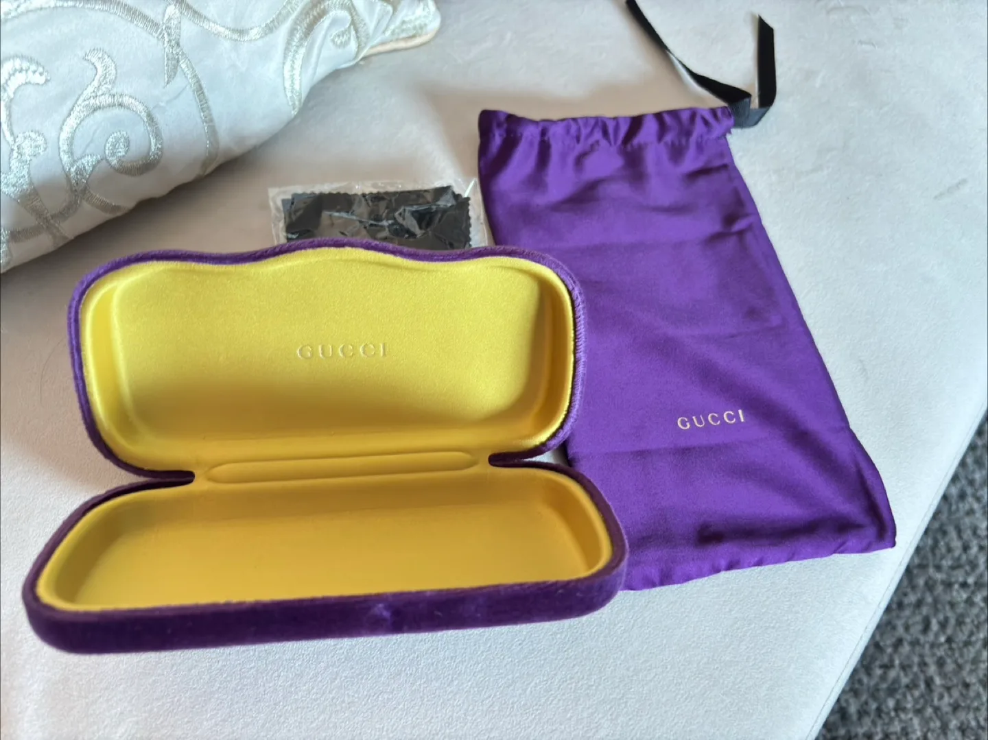 GUCCI cover case for glasses with bag authentic original