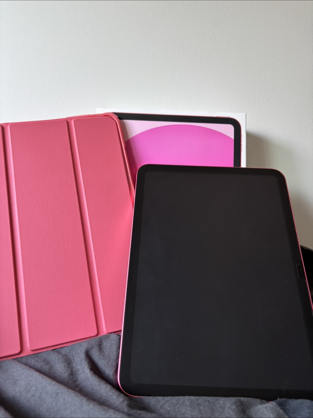 Pink Apple iPad with Case