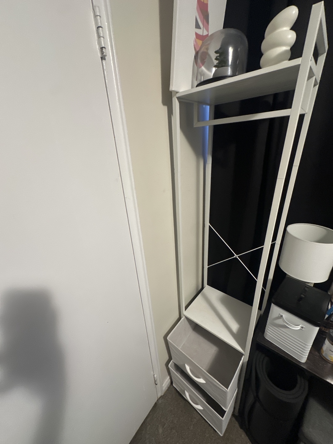 White Clothes Rack with Storage Drawers(MOVE OUT SALE) - photo 2
