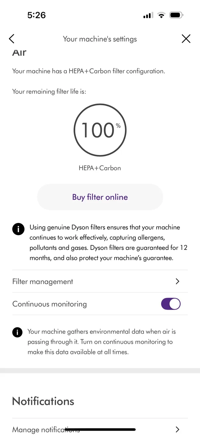 Dyson Purifier Hot+Cool HP07 (White/Silver) image indicator(2)