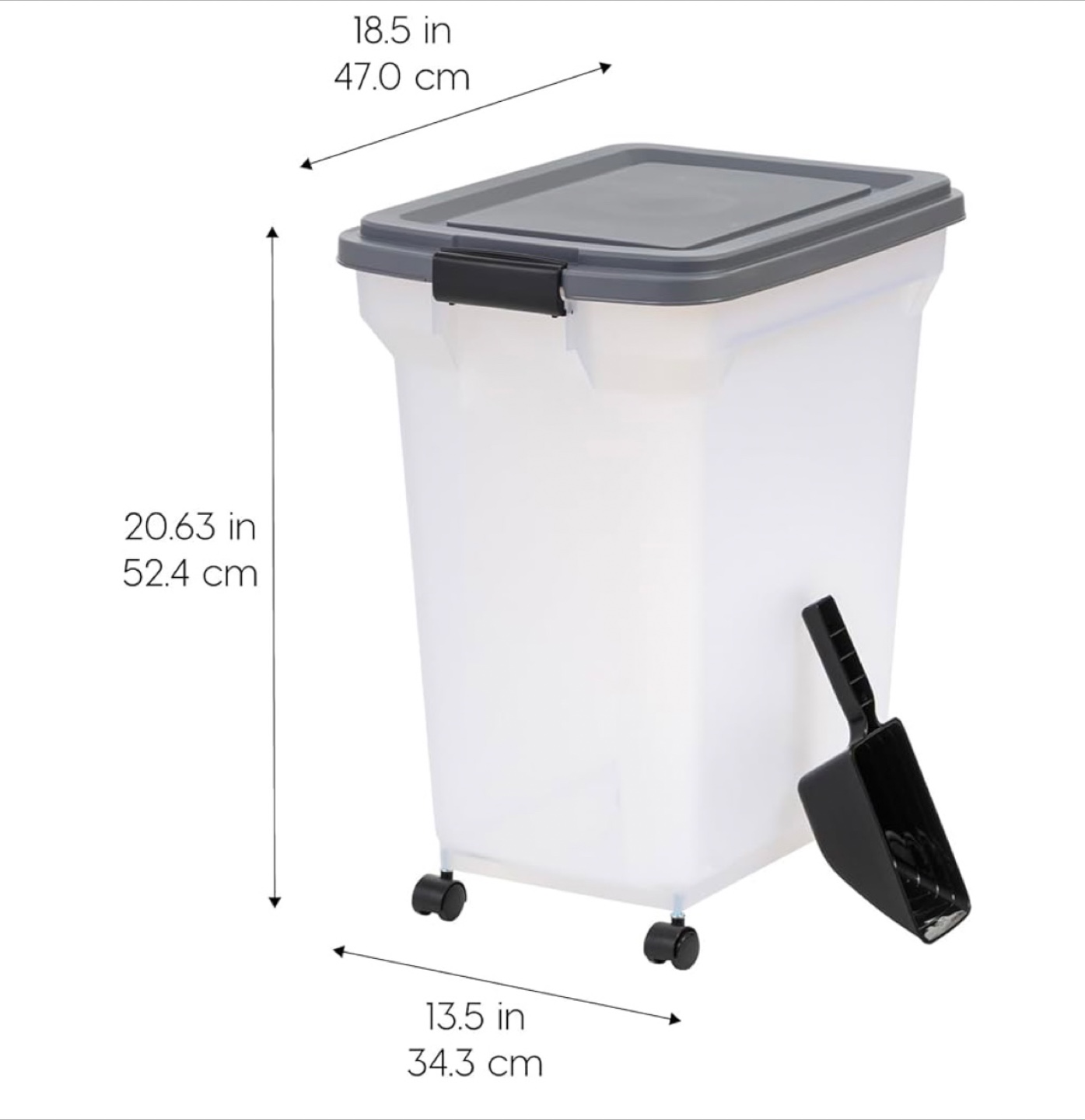 Pet Food Storage Container with Scoop