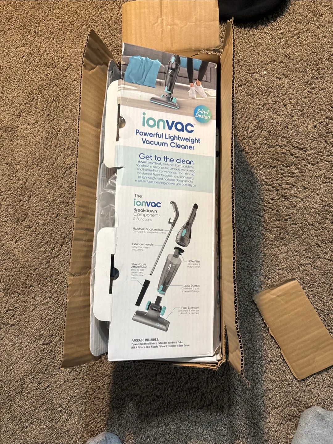ionvac Powerful Lightweight Vacuum Cleaner - New in Box! thumbnail