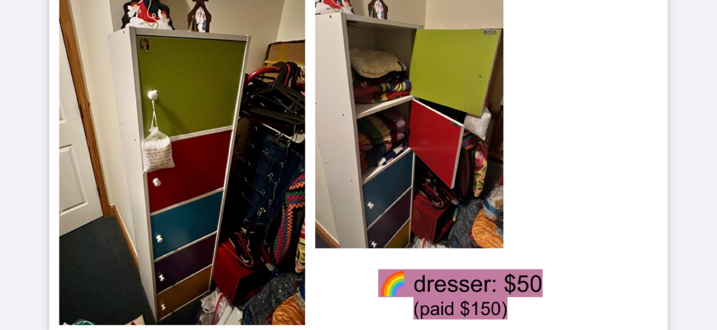 Colorful Dresser - $50