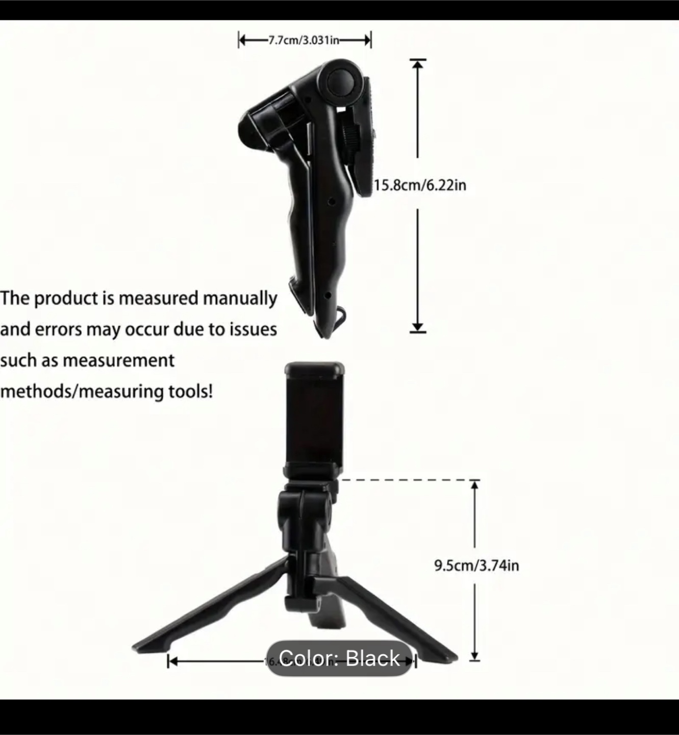 Black Handheld Tripod Stabilizer - photo 3