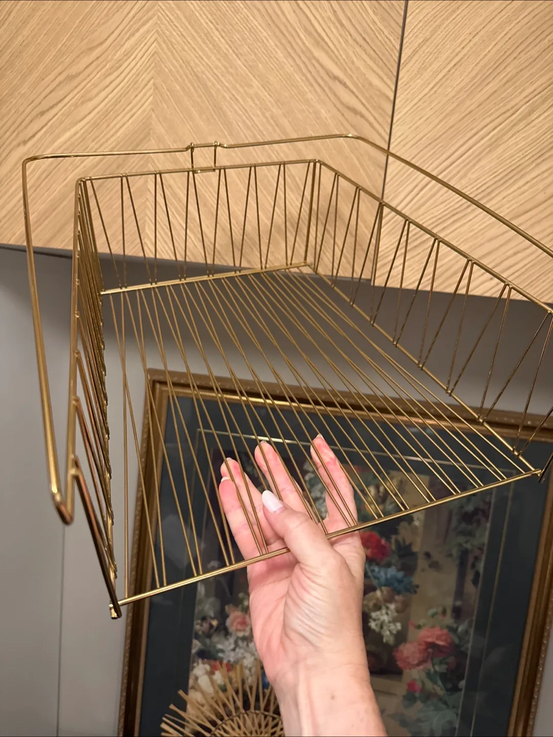 Gold Under Cabinet Basket Rack IKEA KALLAX image indicator(7)