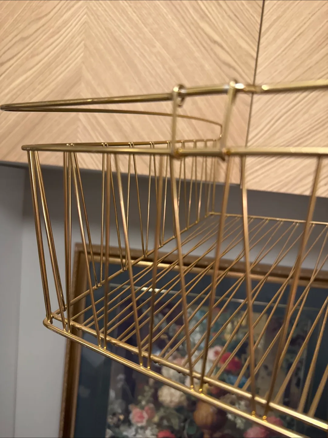 Gold Under Cabinet Basket Rack IKEA KALLAX image indicator(10)