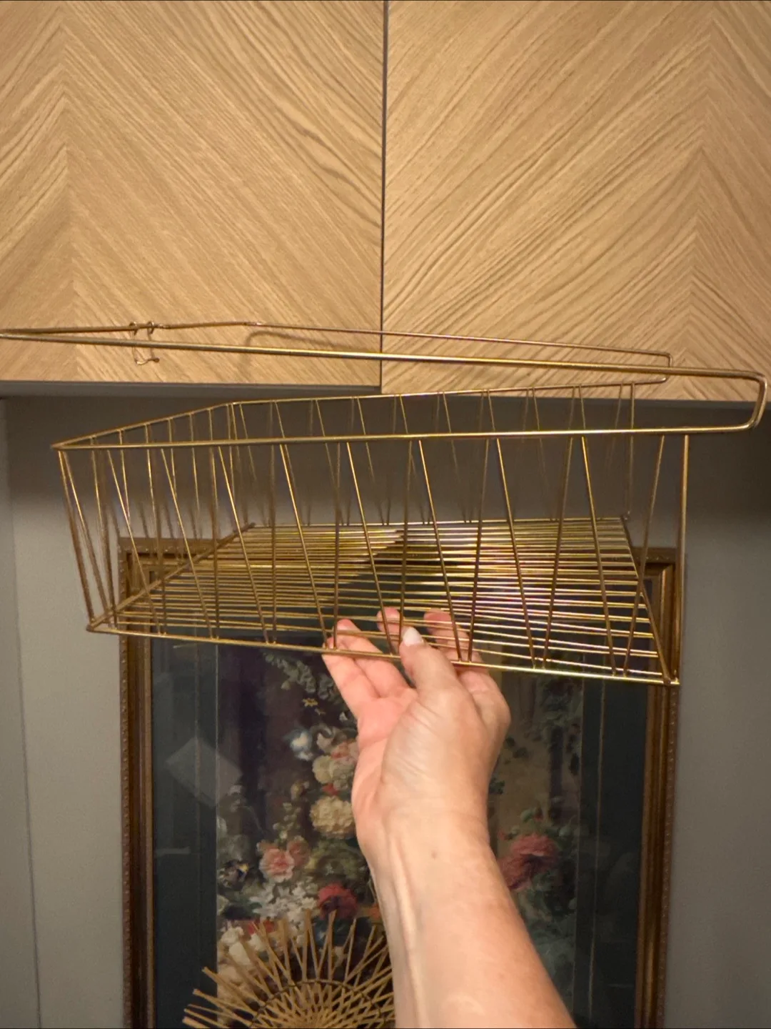 Gold Under Cabinet Basket Rack IKEA KALLAX image indicator(4)