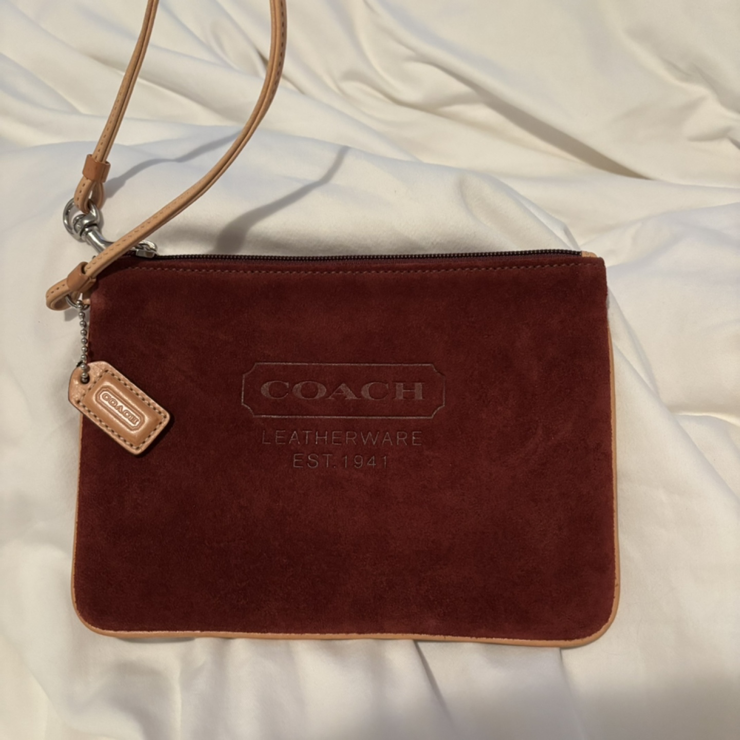 Coach Suede Wristlet