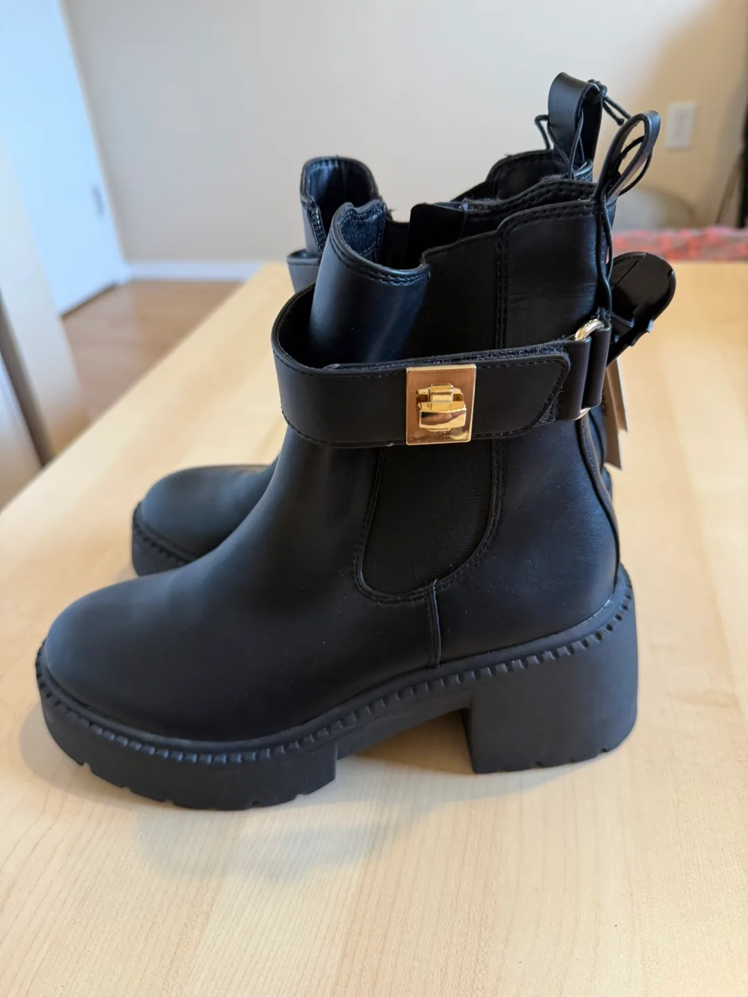 Madden NYC Black Ankle Boots - New!Size 7 thumbnail
