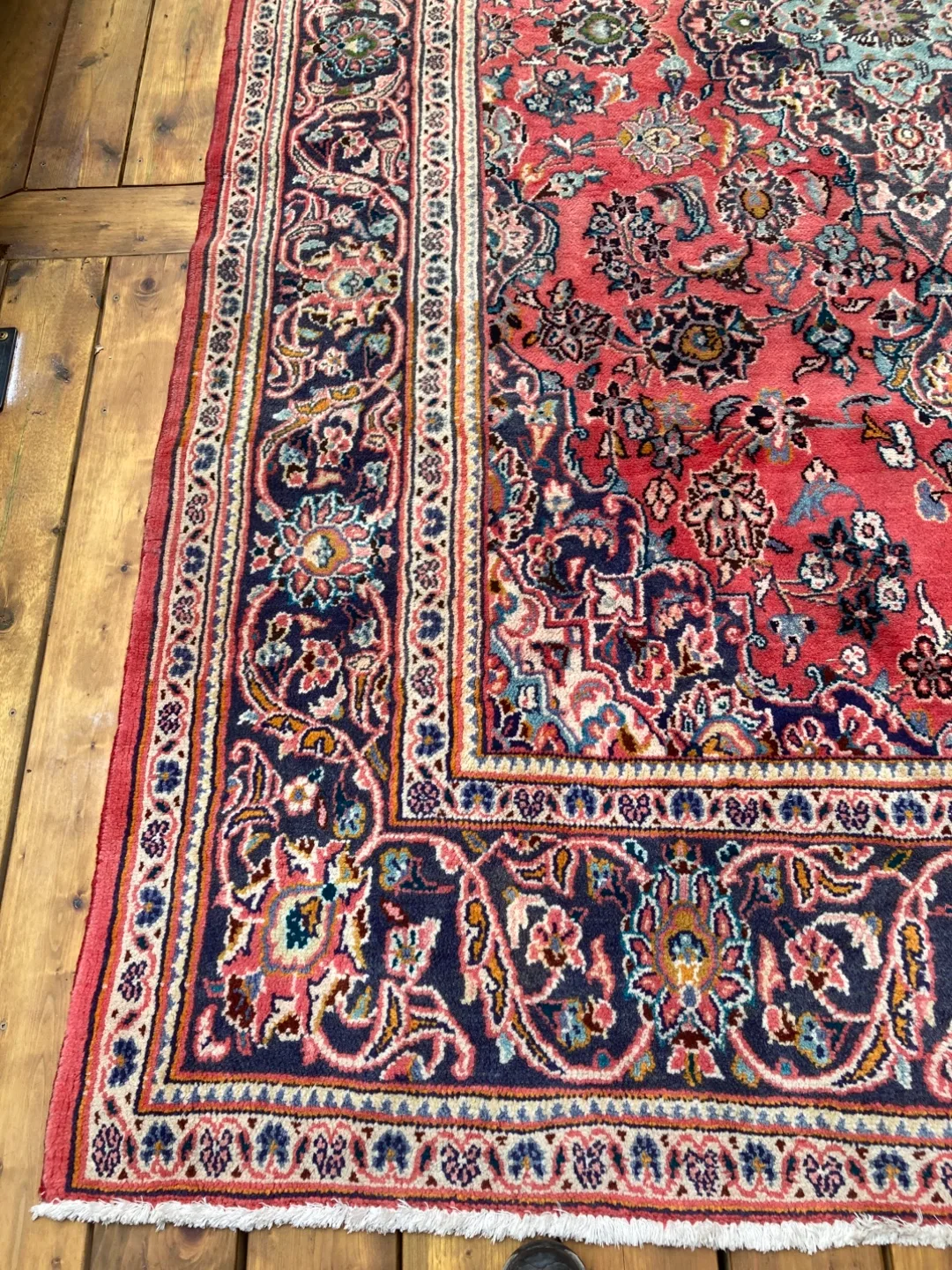 Hand Woven Persian Wool Carpet 10.8 x 6.9 ft image indicator(4)