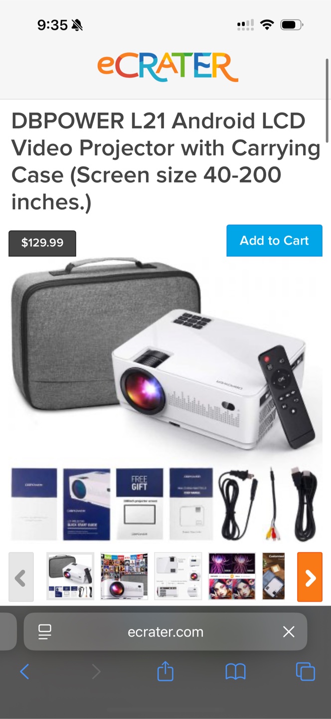 DBPOWER L21 Android LCD Video Projector