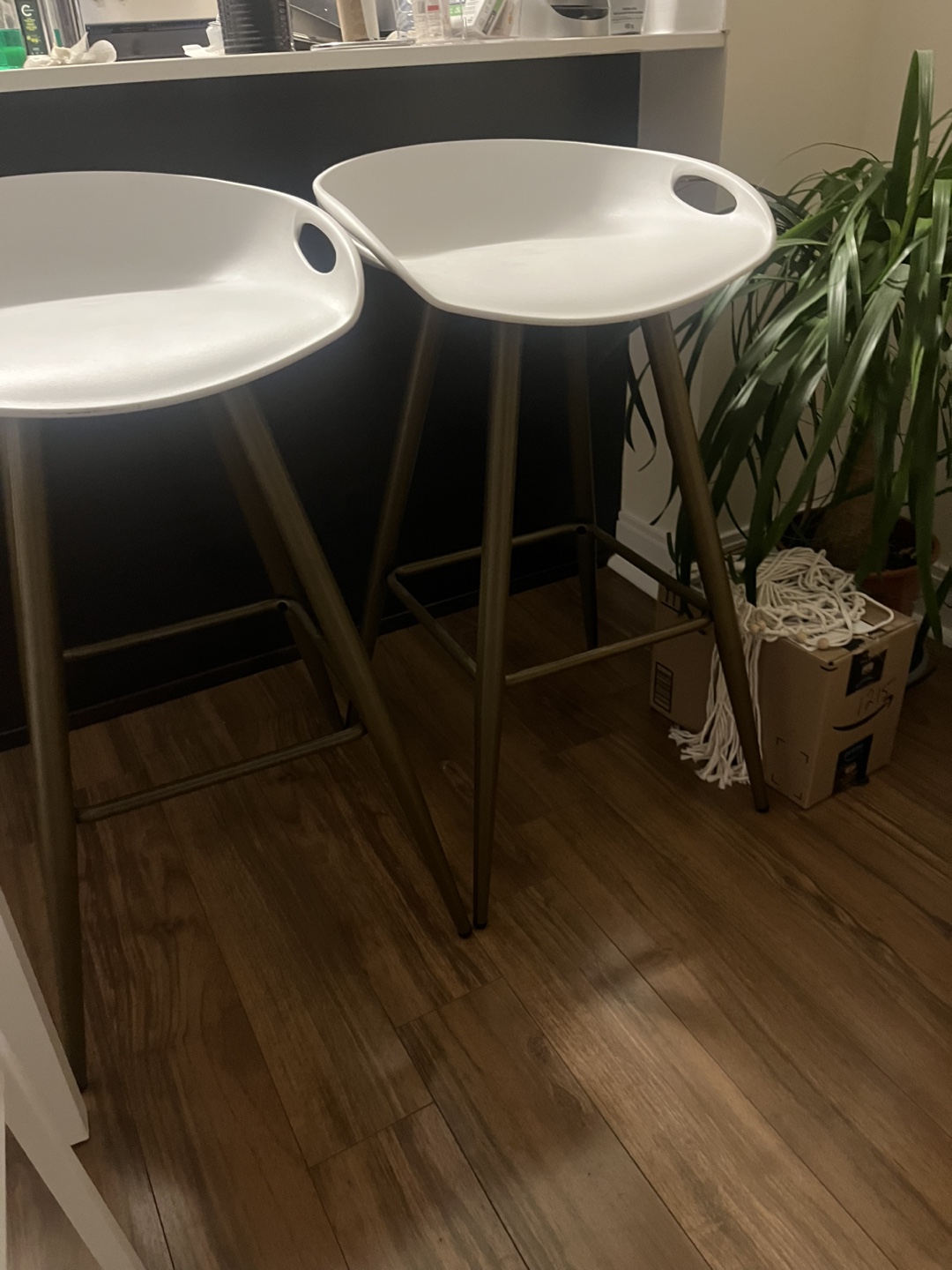 Pair of White Bar Stools - photo 3