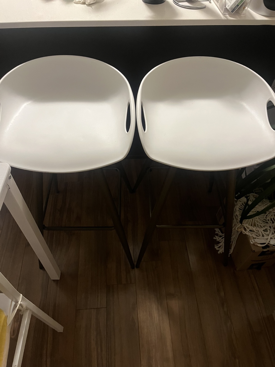 Pair of White Bar Stools - photo 5