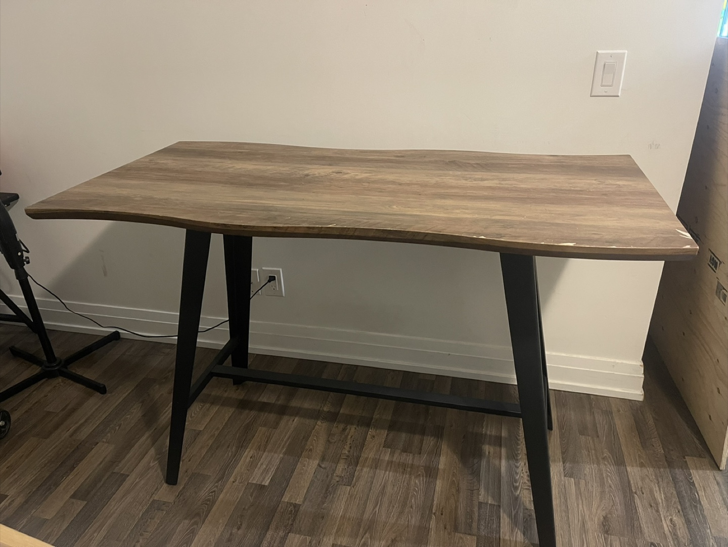 Wood and Black Dining Table - photo 3