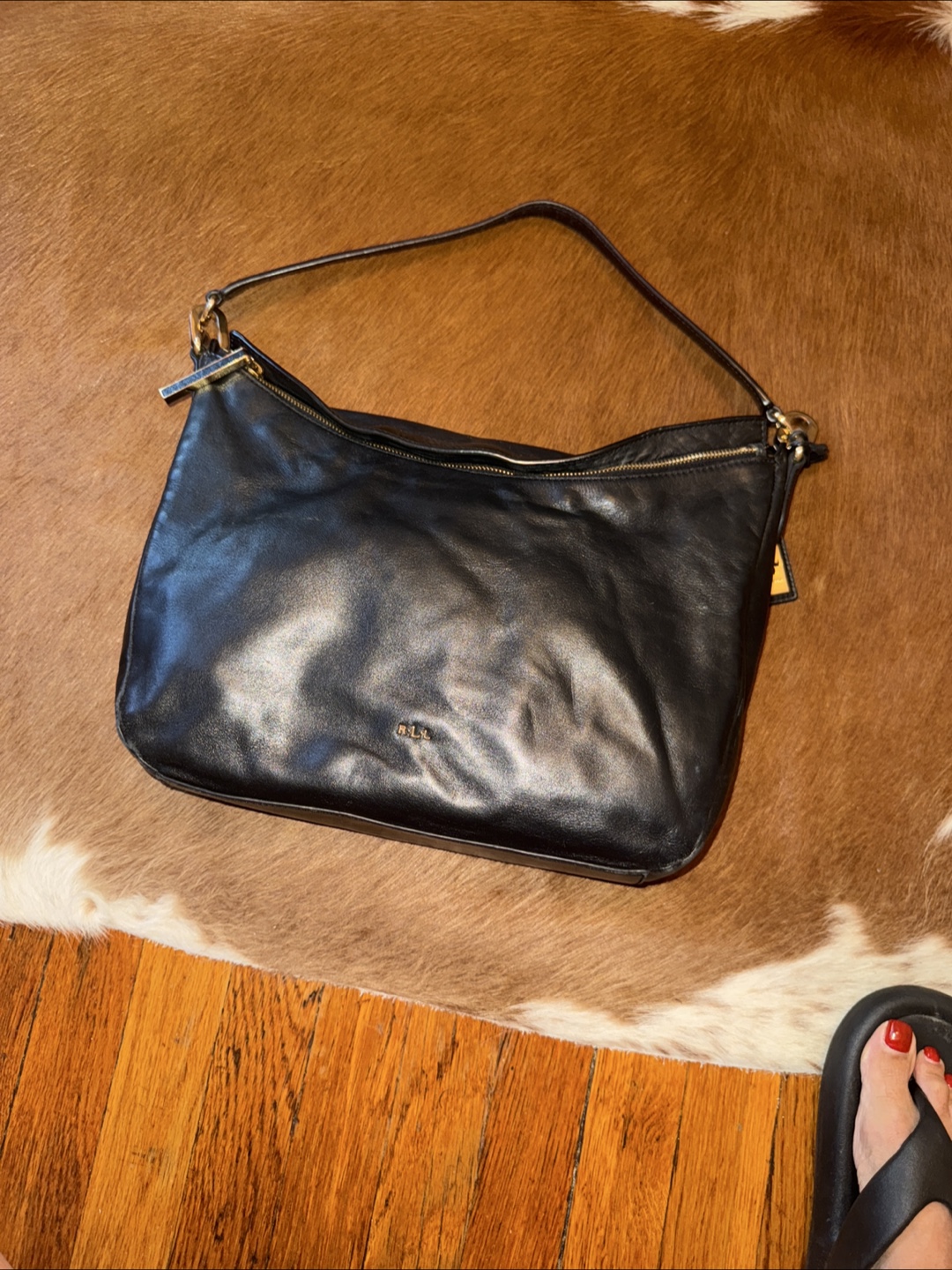 Ralph Lauren Hobo Black Leather Handbag - photo 3