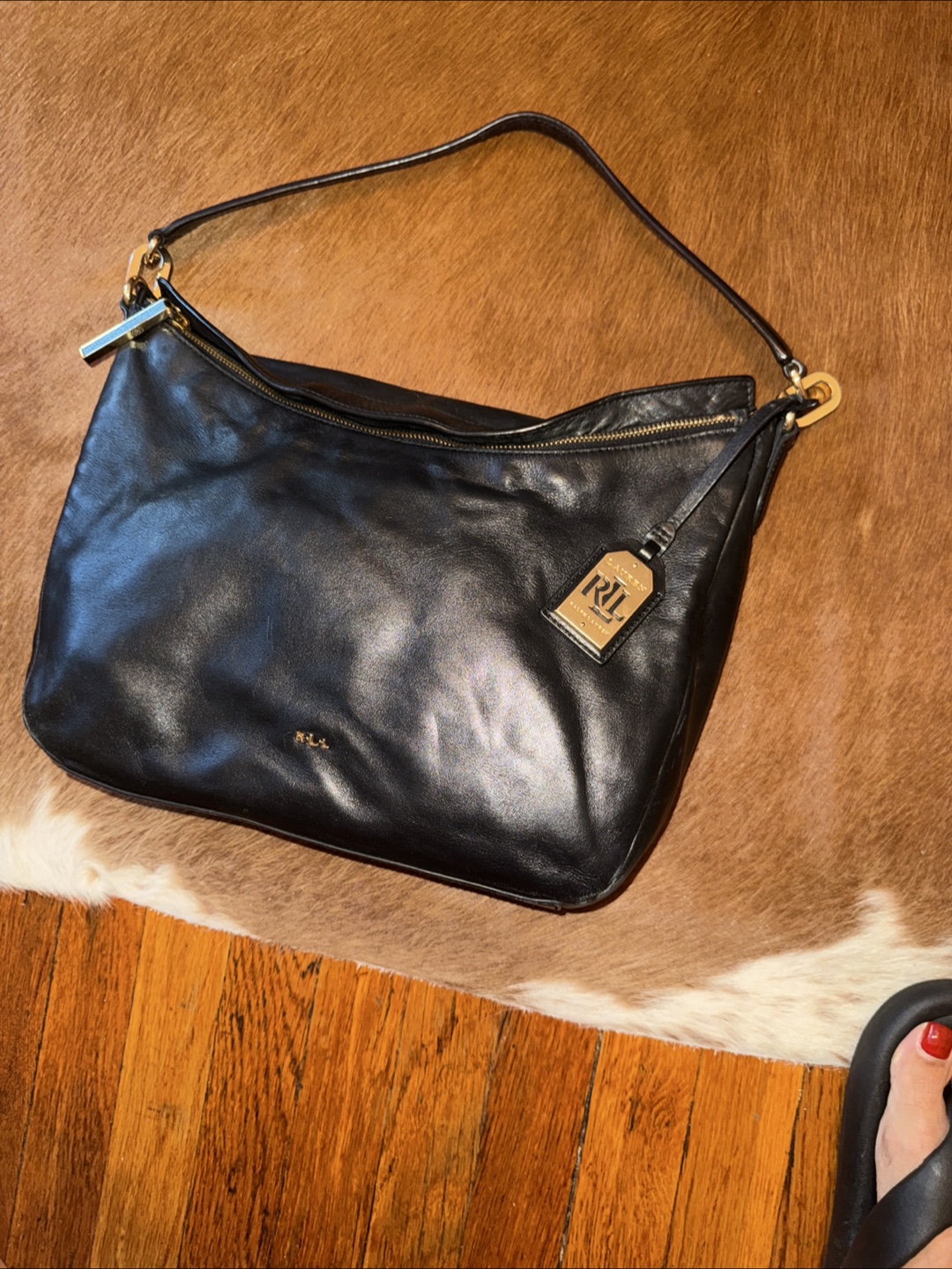 Ralph Lauren Hobo Black Leather Handbag - photo 4