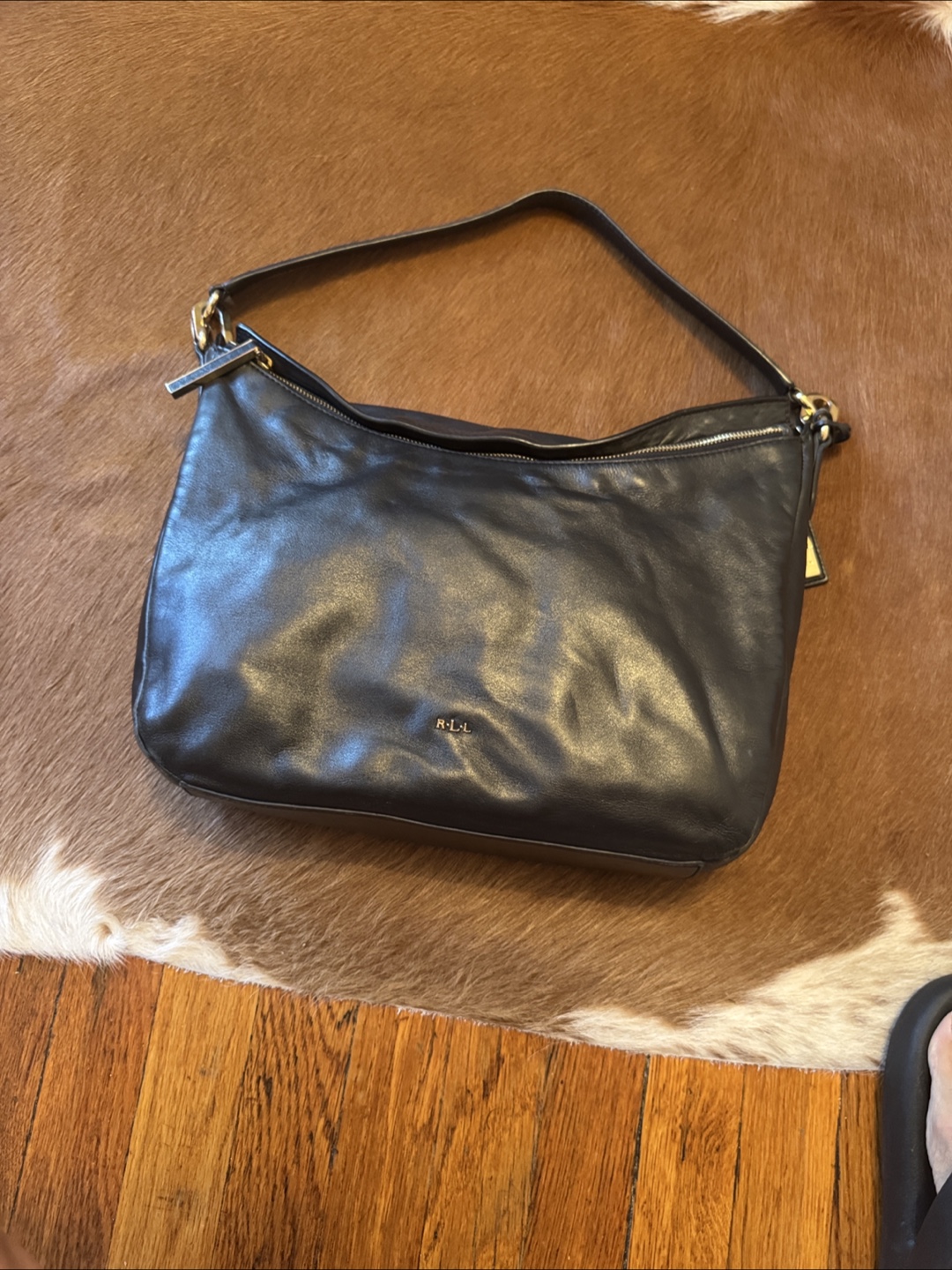 Ralph Lauren Hobo Black Leather Handbag - photo 2