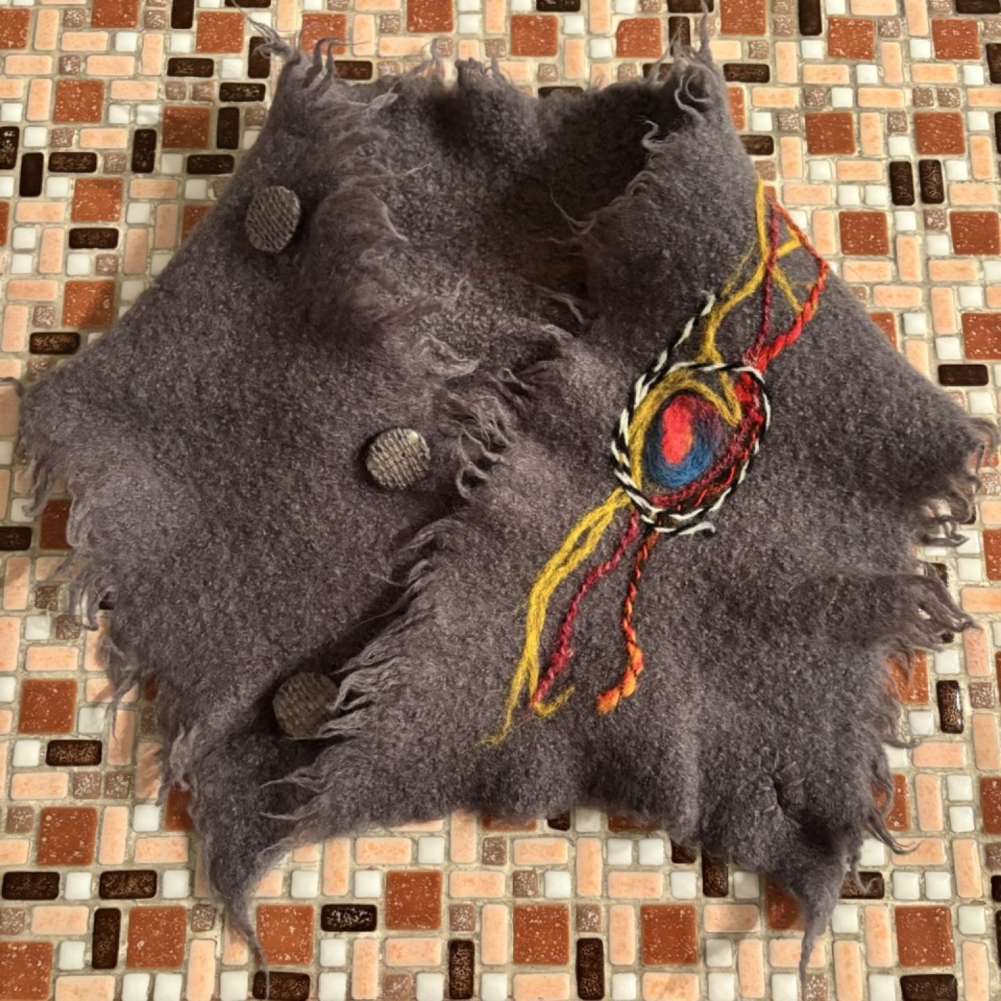 Folilaine Shibori Wool Scarf Wrap