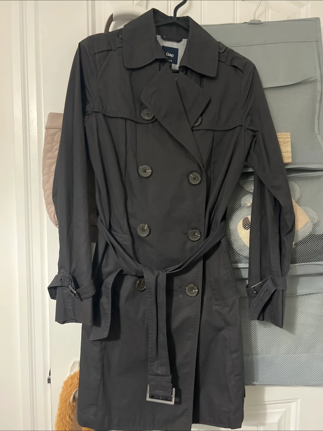 Gap Black Trench Coat image indicator(2)