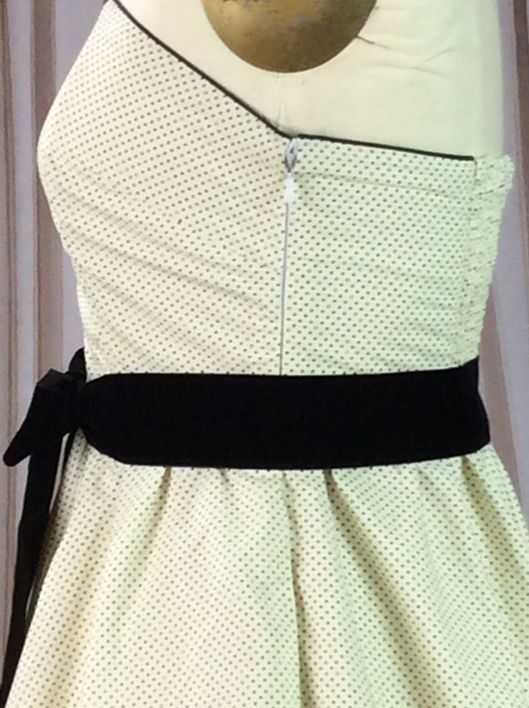 Anthropologie Strapless Polka Dot Dress with Bow (Size 12) - photo 5