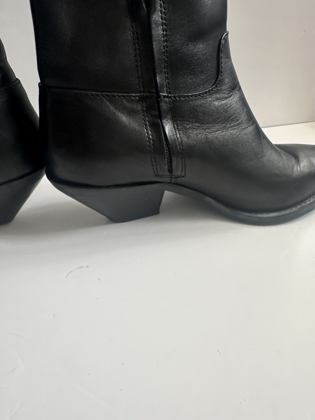 Black Leather Ankle Boots - photo 5
