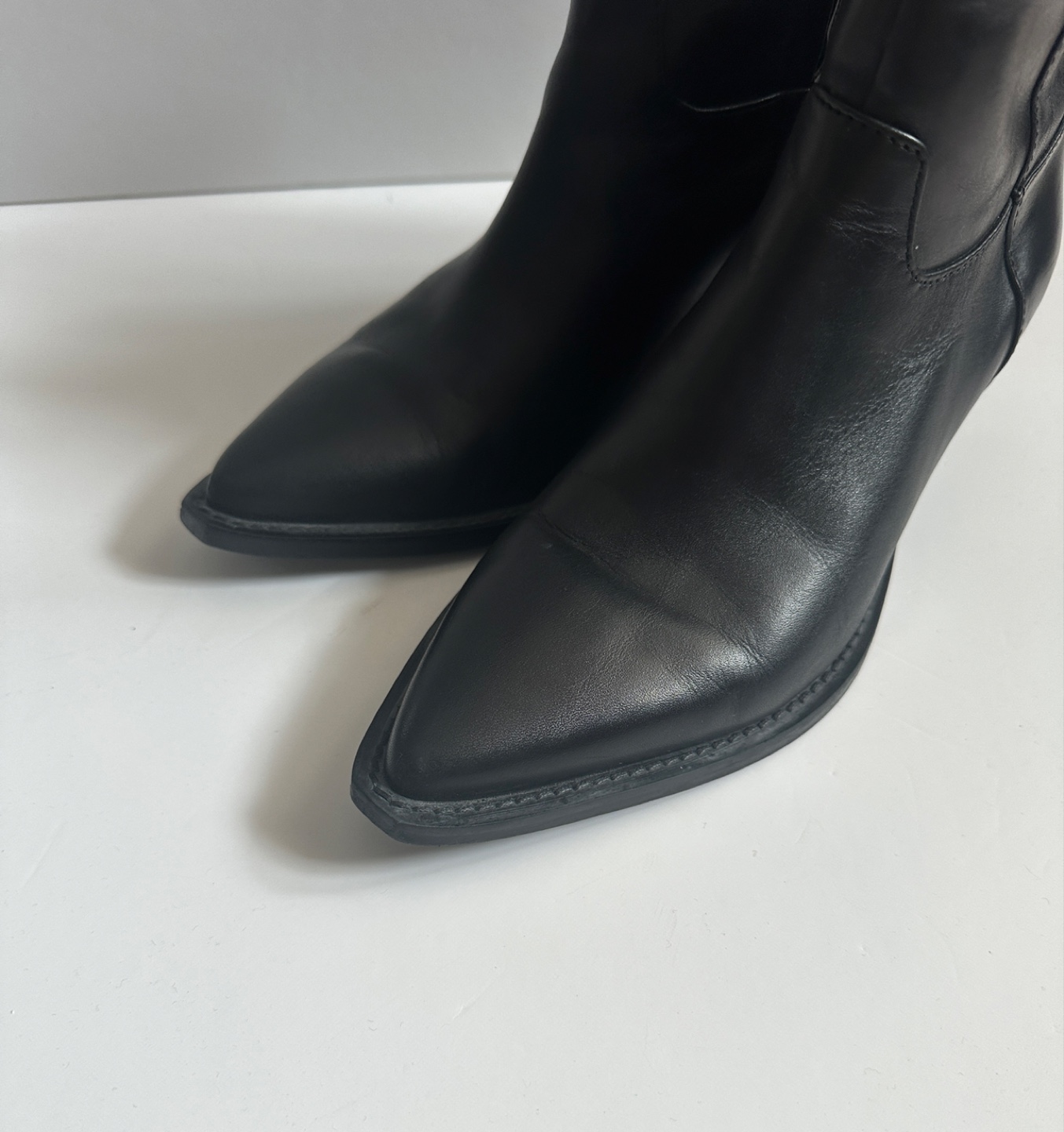 Black Leather Ankle Boots - photo 2