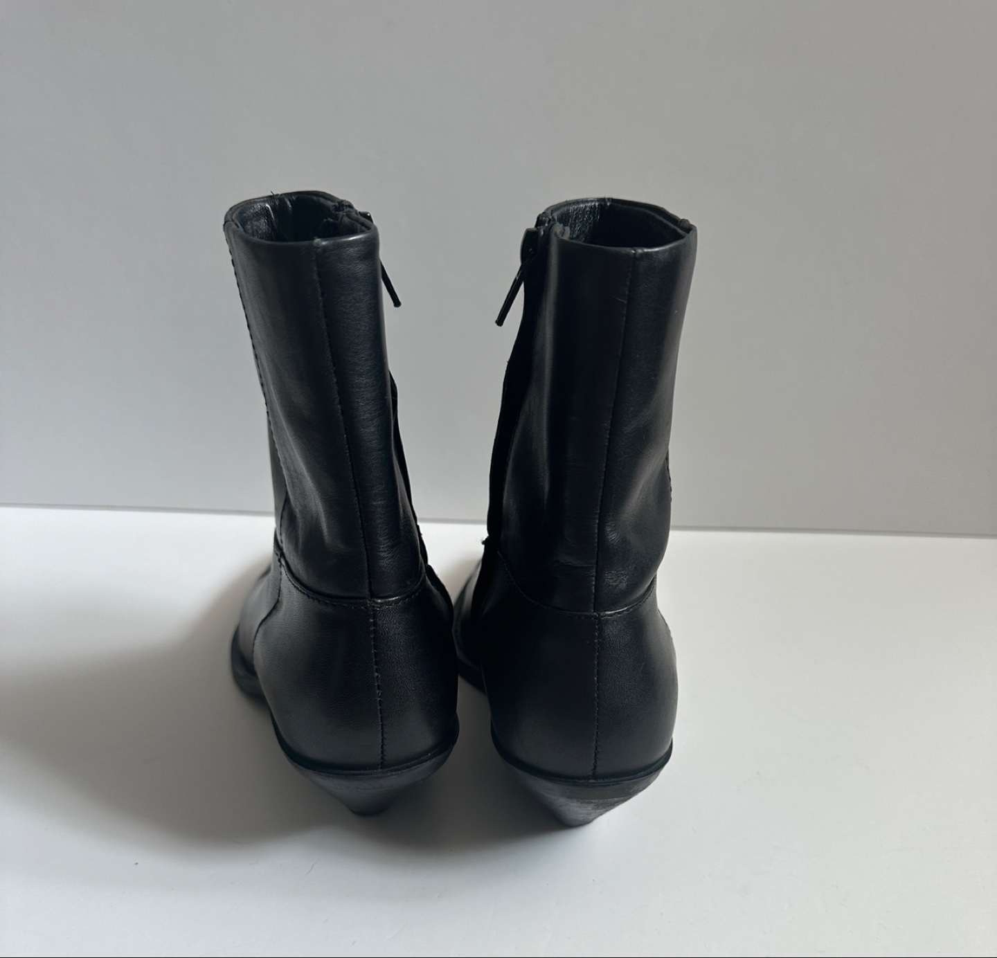 Black Leather Ankle Boots - photo 3