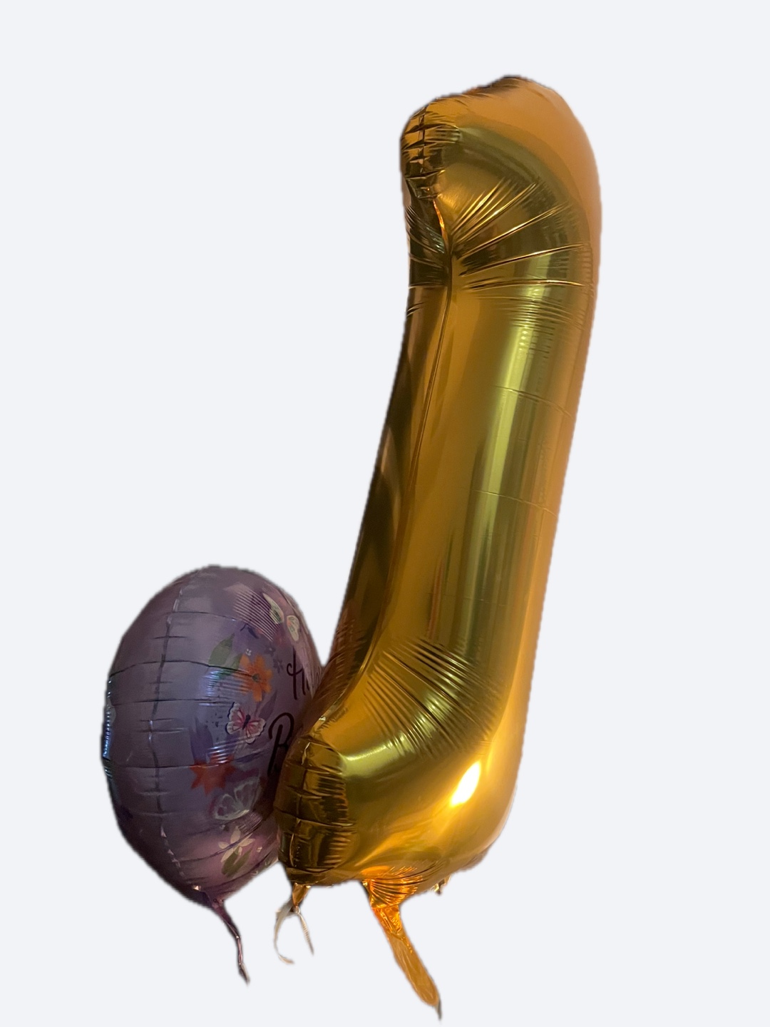 Inflated Birthday helium  balloons