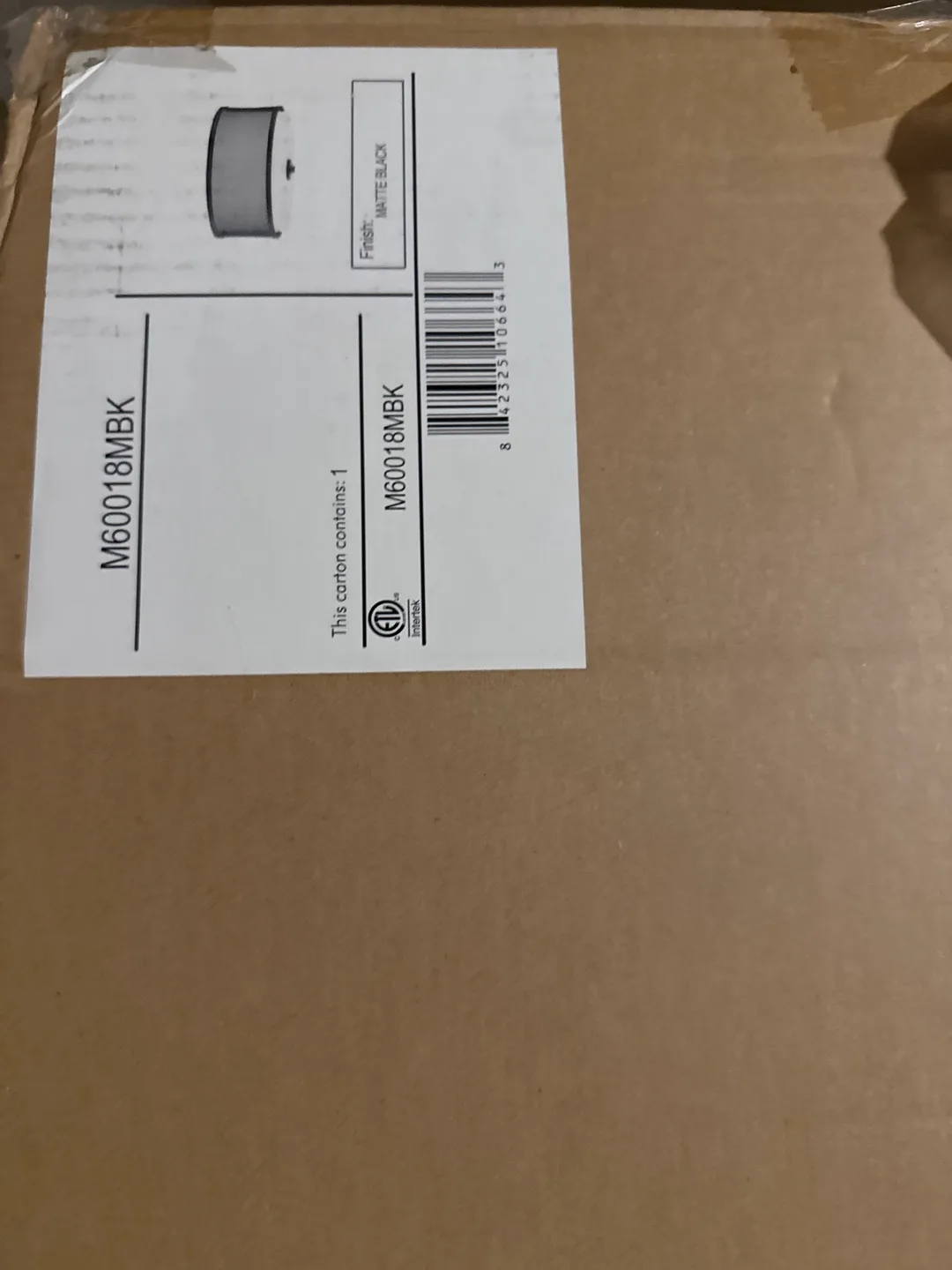 M60018MBK Matte Black Light Fixture thumbnail