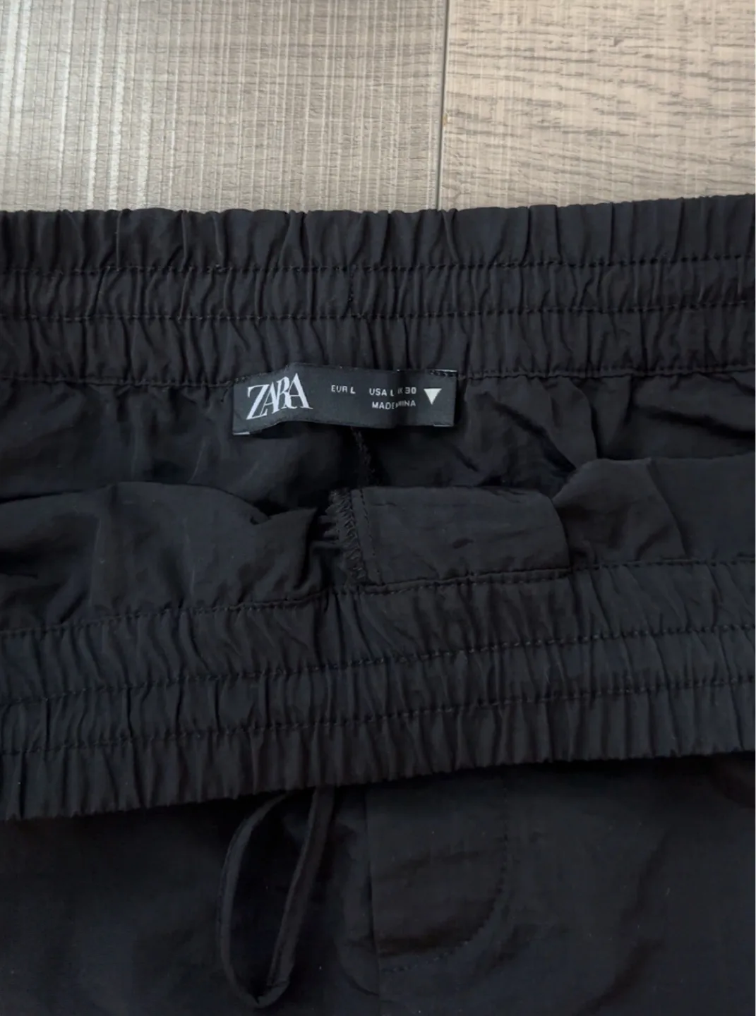 Zara Black Cargo Mini Skort - Size Large image indicator(3)