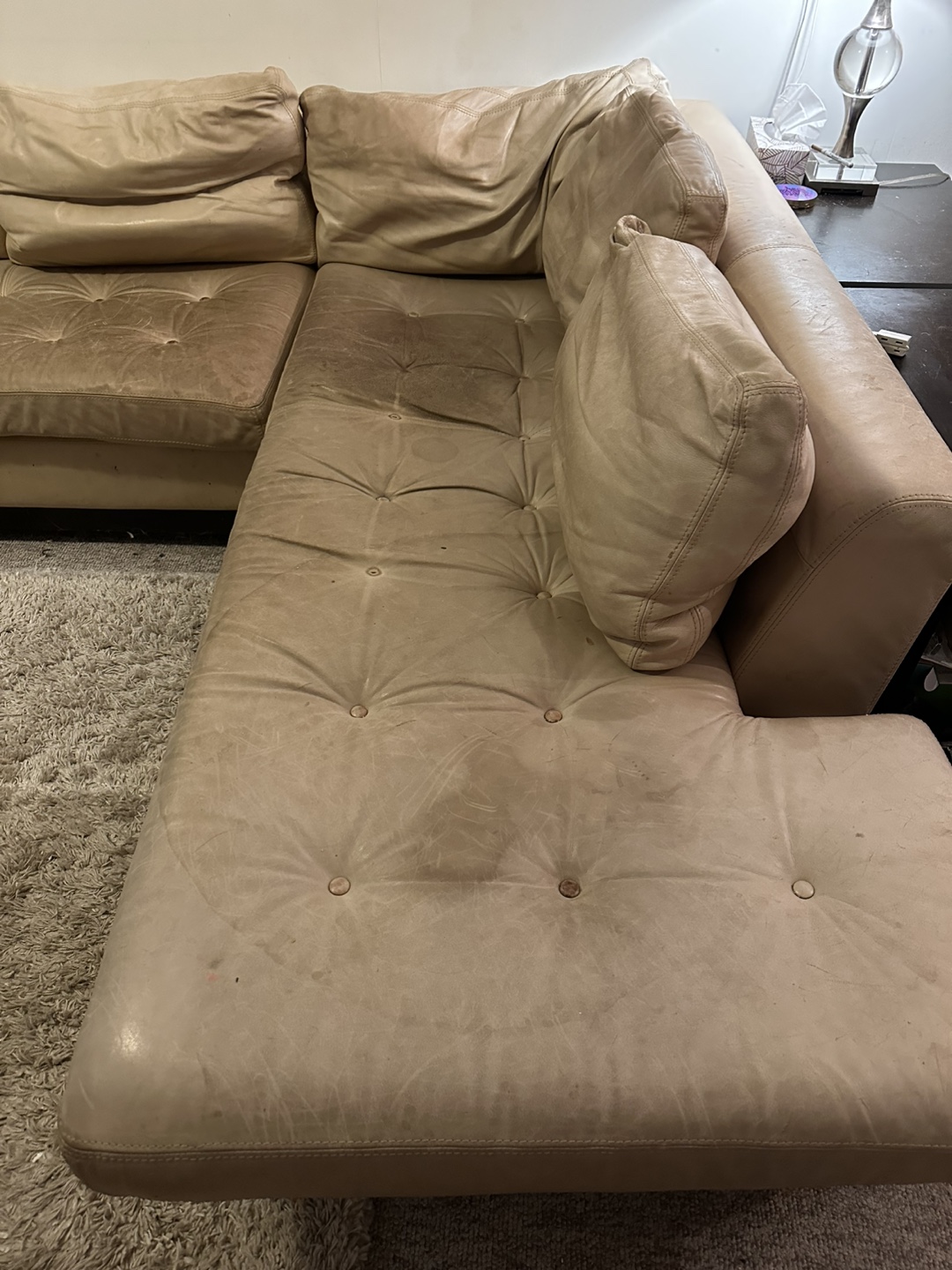 Used Beige Sectional Sofa - Great for Lounging! - photo 3