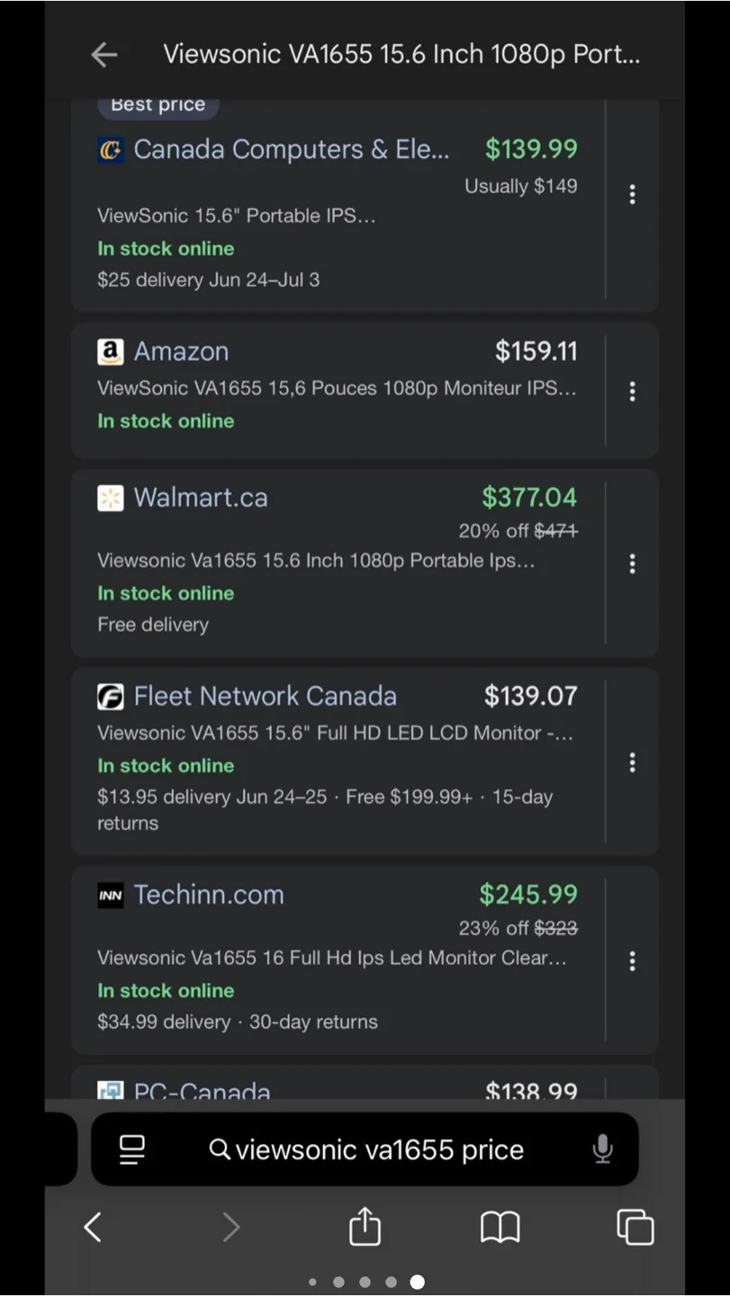 ViewSonic VA1655 16" Full HD Portable Monitor (2 Left) image indicator(9)