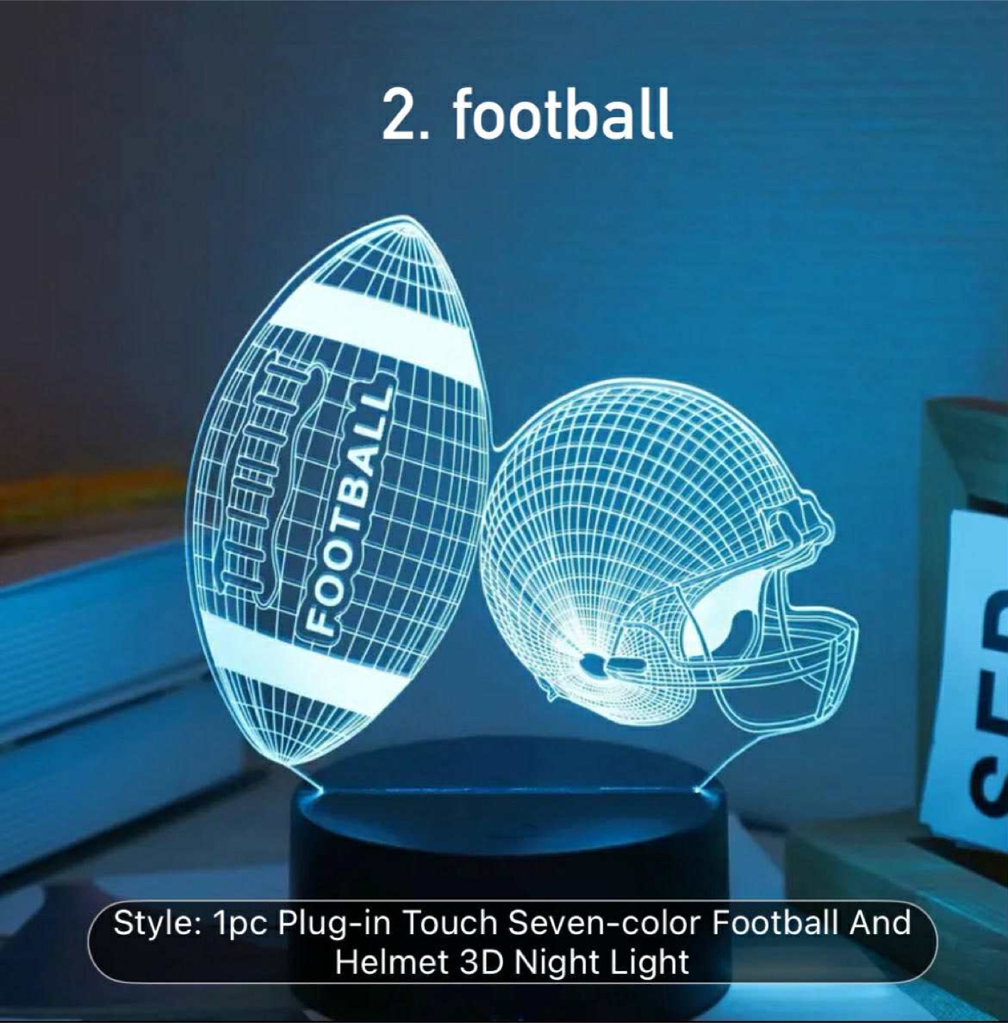Colorful 3D LED Night Light - photo 2