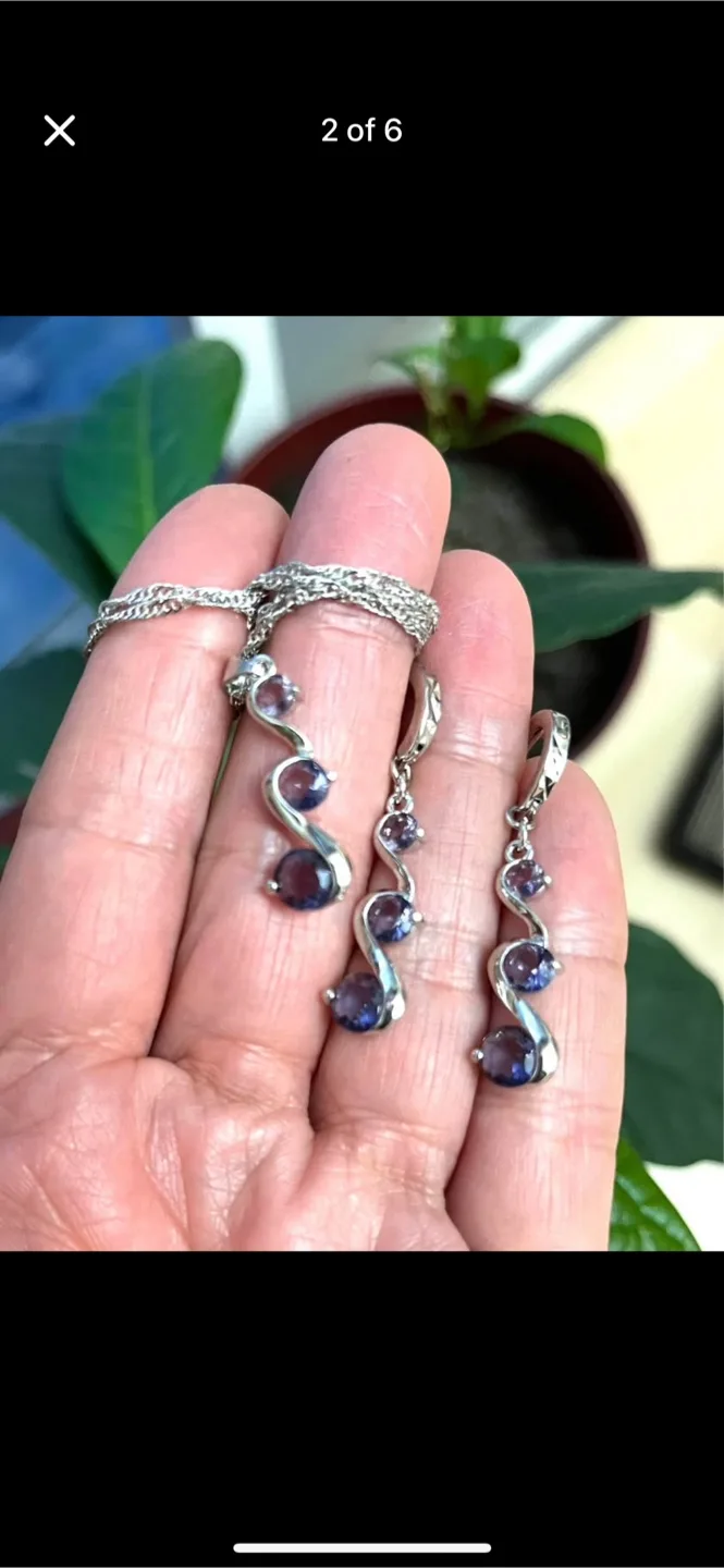 Silver plated  Necklace & Earrings Set thumbnail