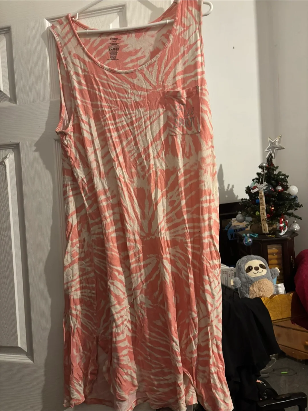 George Peach & White Tank Dress thumbnail