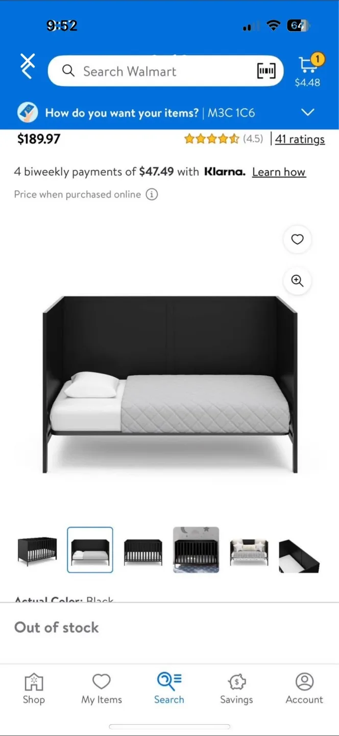 Graco Crib  3-in-1 Convertible Crib - Black