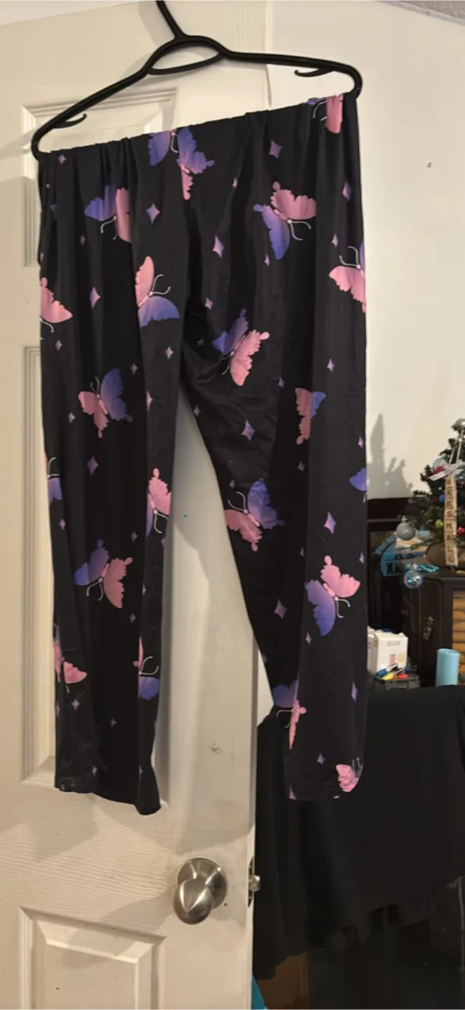 Butterfly Print Lounge Pants thumbnail
