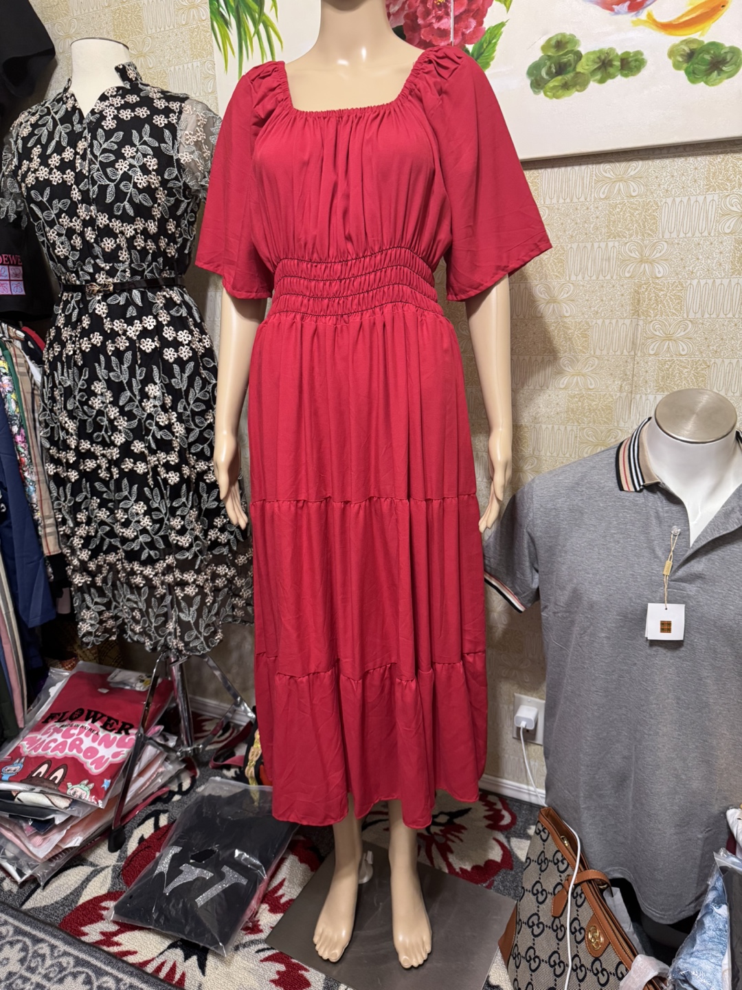 Tiered Midi Dress