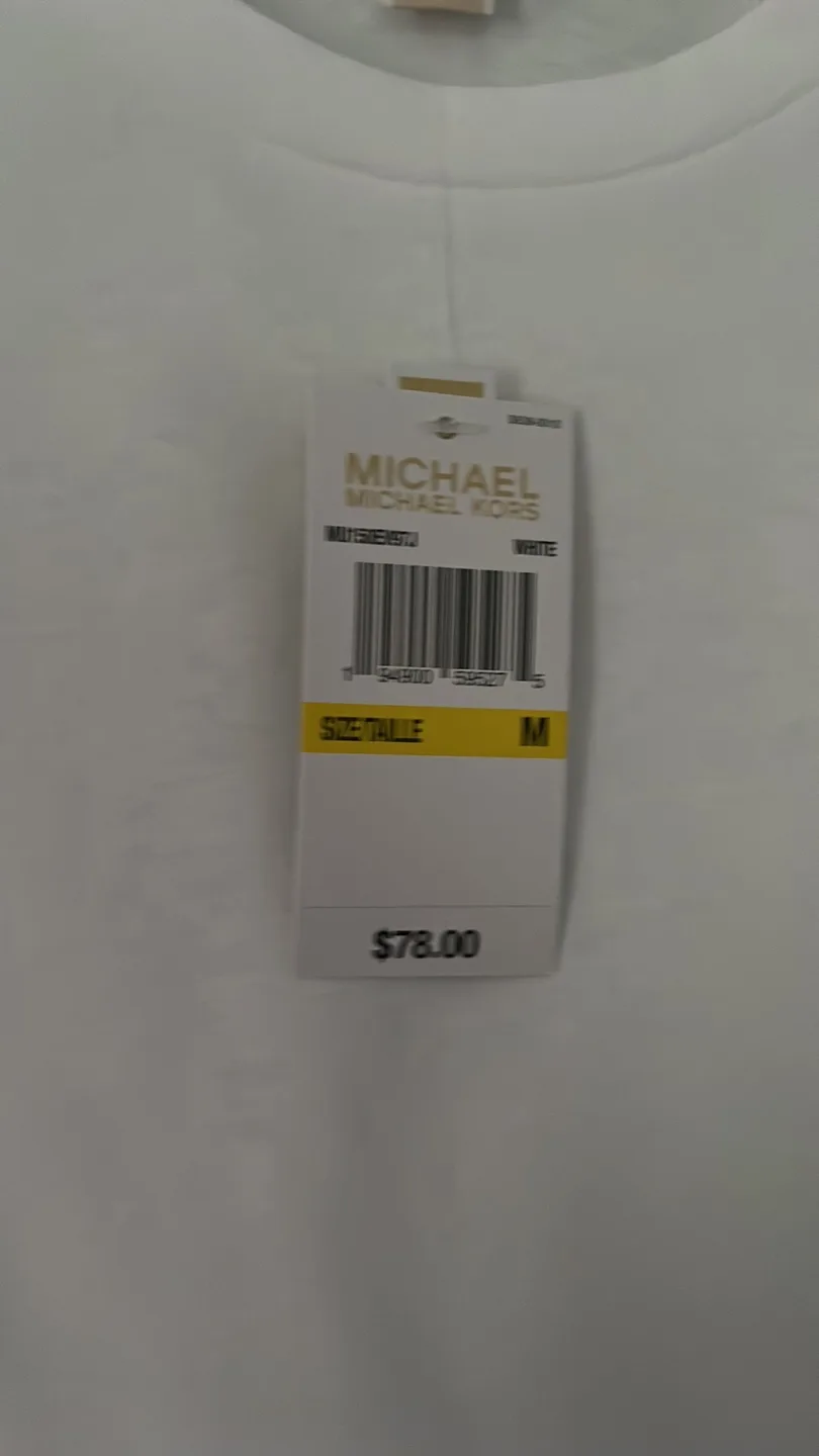 New Michael Michael Kors White Tee - Size M image indicator(3)