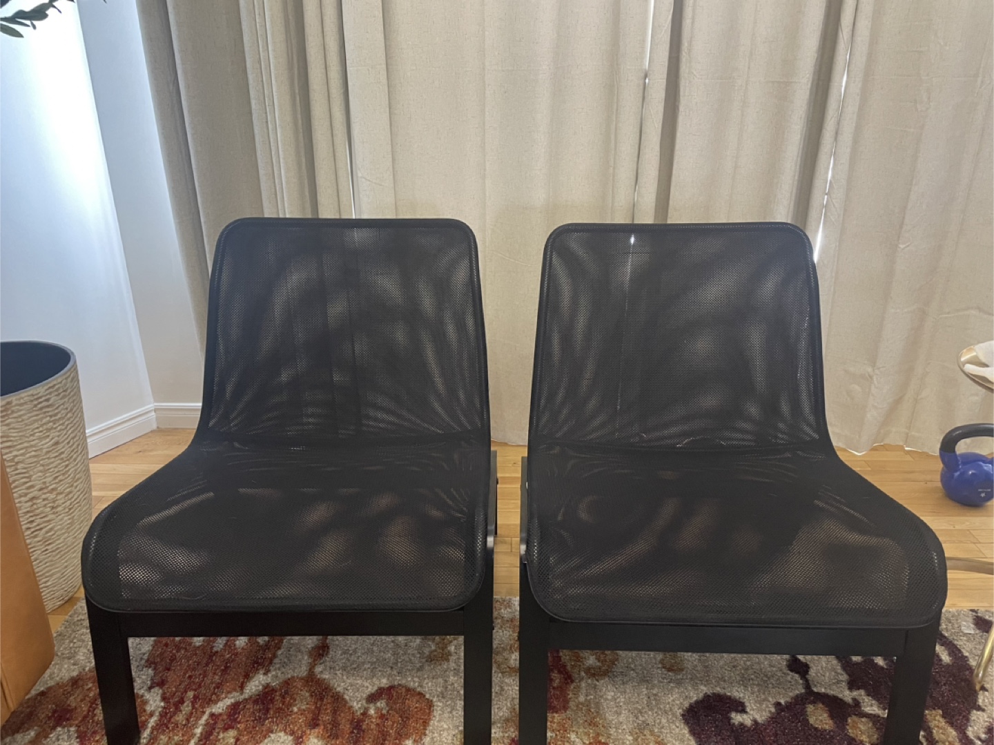 Black  Ikea Mesh Frame Chairs - Pair - photo 2