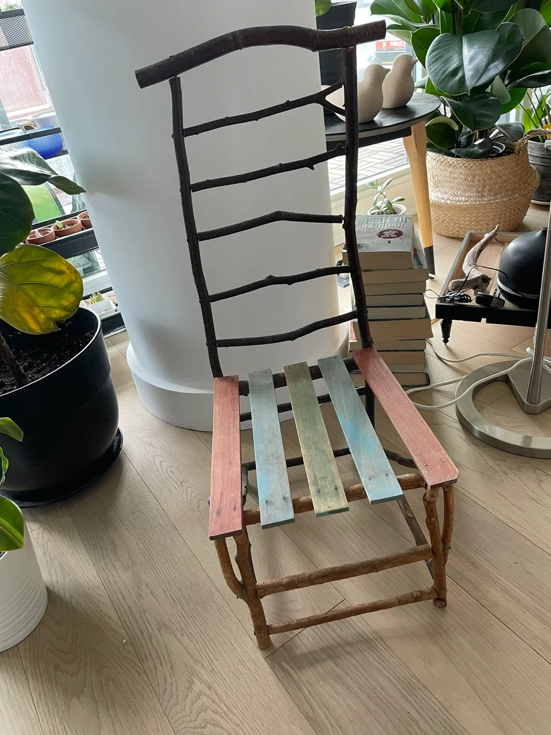 Rustic Wooden Decorative Chair thumbnail